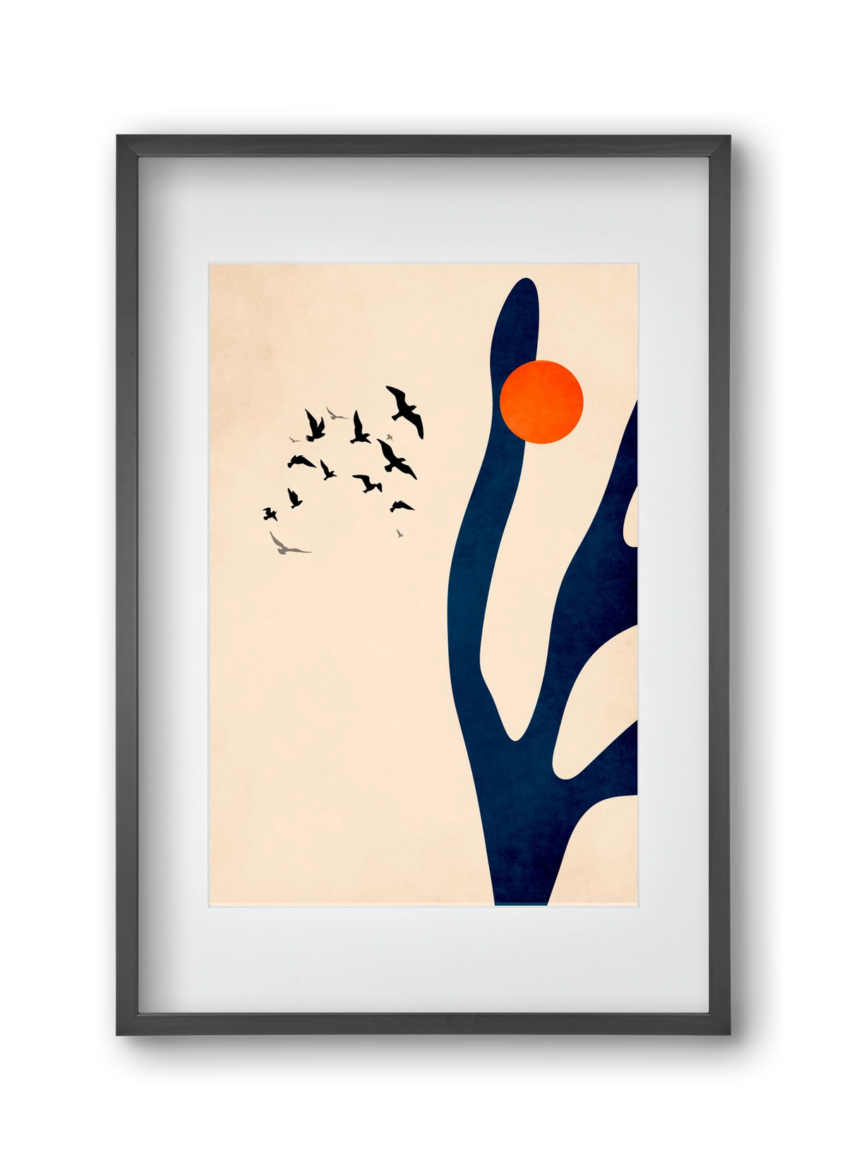 Desert birds, 30x45 cm (20x30 cm), Fekete keret, paszpartuval