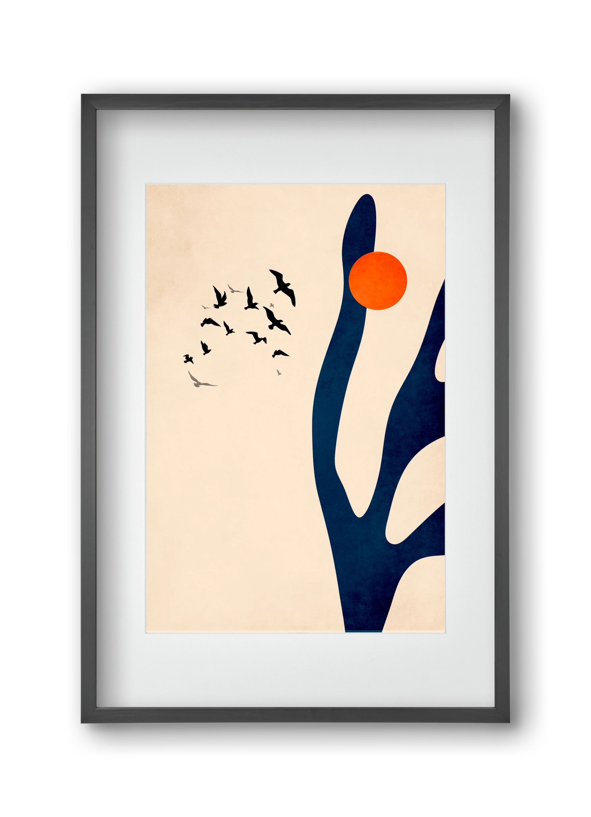 Desert birds, 30x45 cm (20x30 cm), Fekete keret, paszpartuval