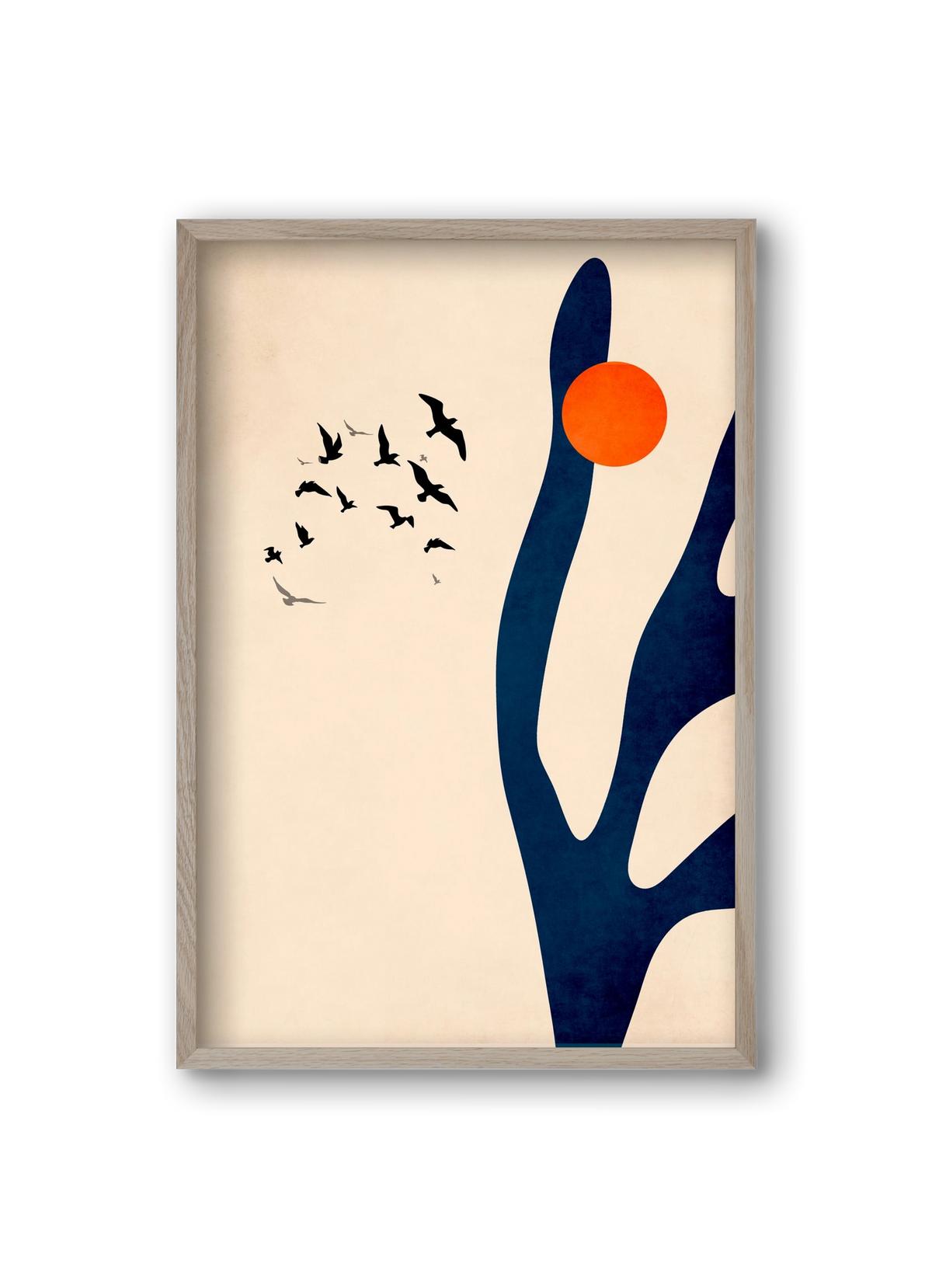 Desert birds, 20x30 cm (20x30 cm), Tölgy keret