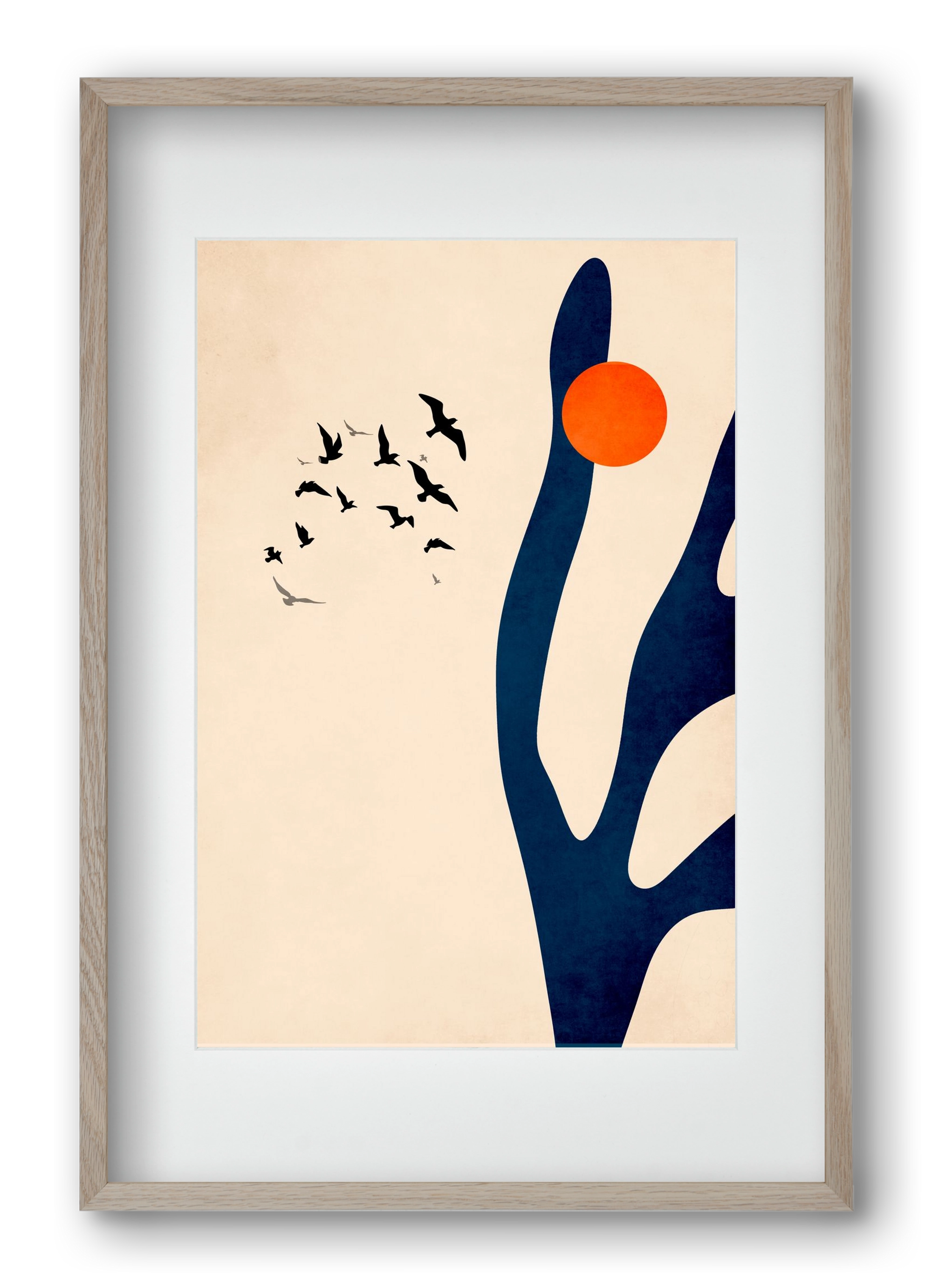 Desert birds, 40x60 cm (30x45 cm), Tölgy keret, paszpartuval