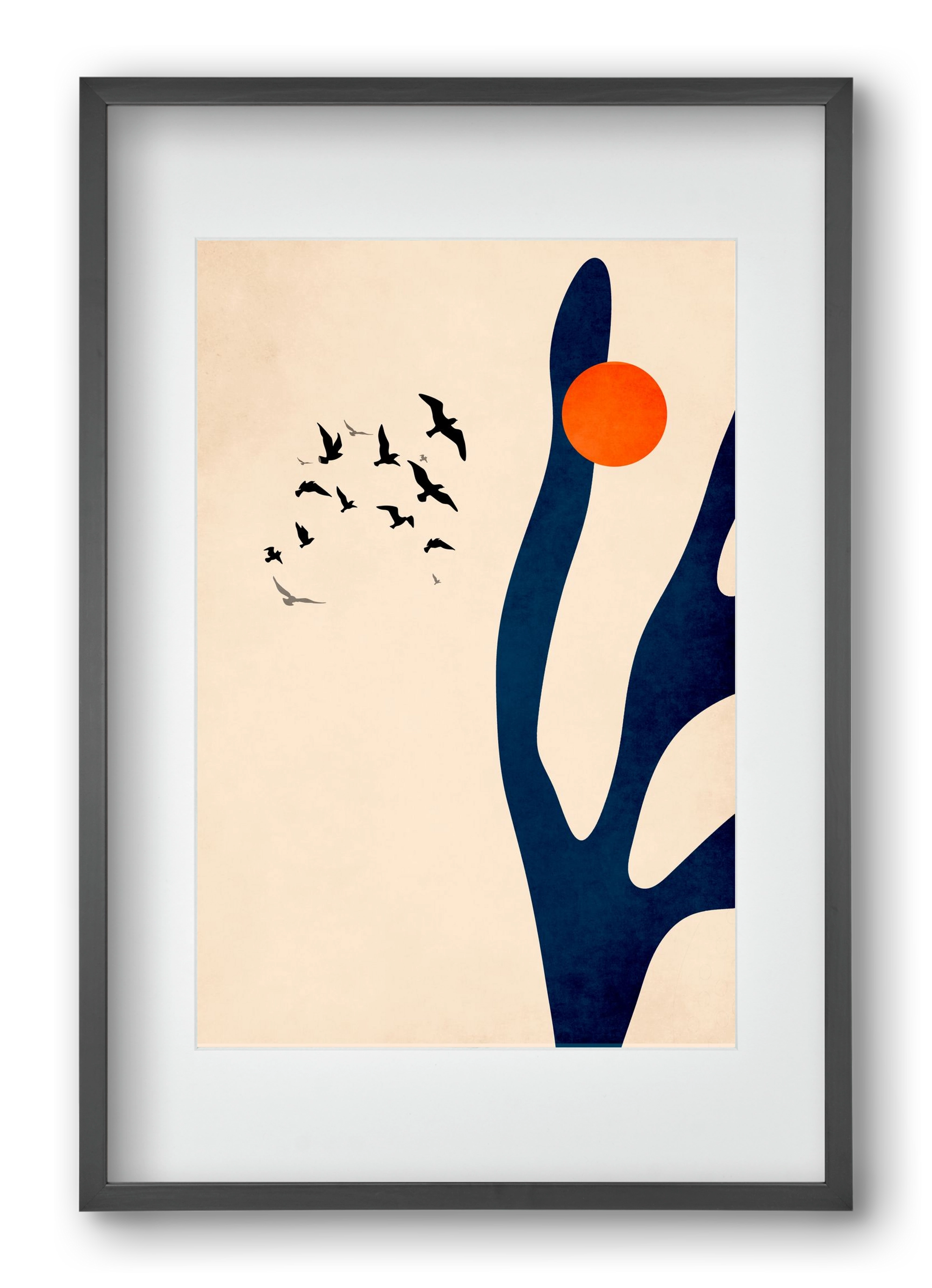 Desert birds, 40x60 cm (30x45 cm), Fekete keret, paszpartuval