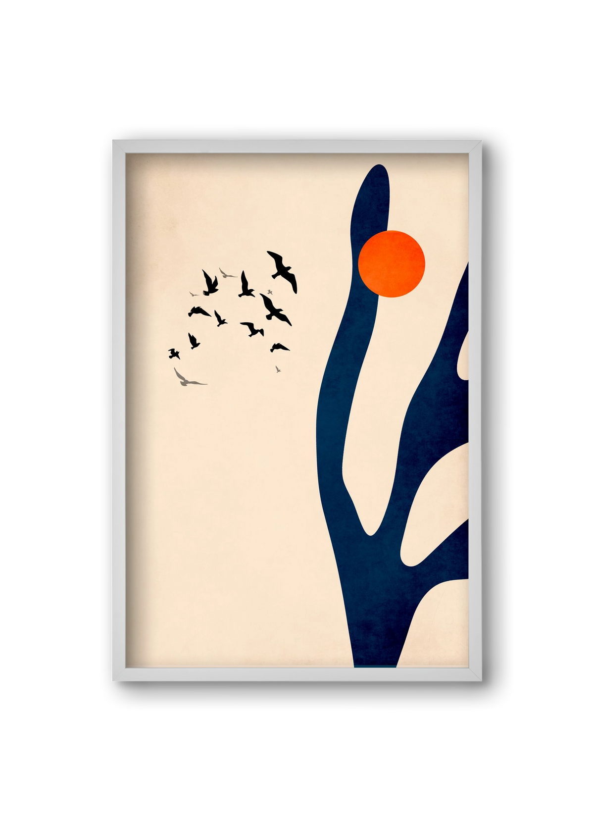 Desert birds, 20x30 cm (20x30 cm), Fehér keret