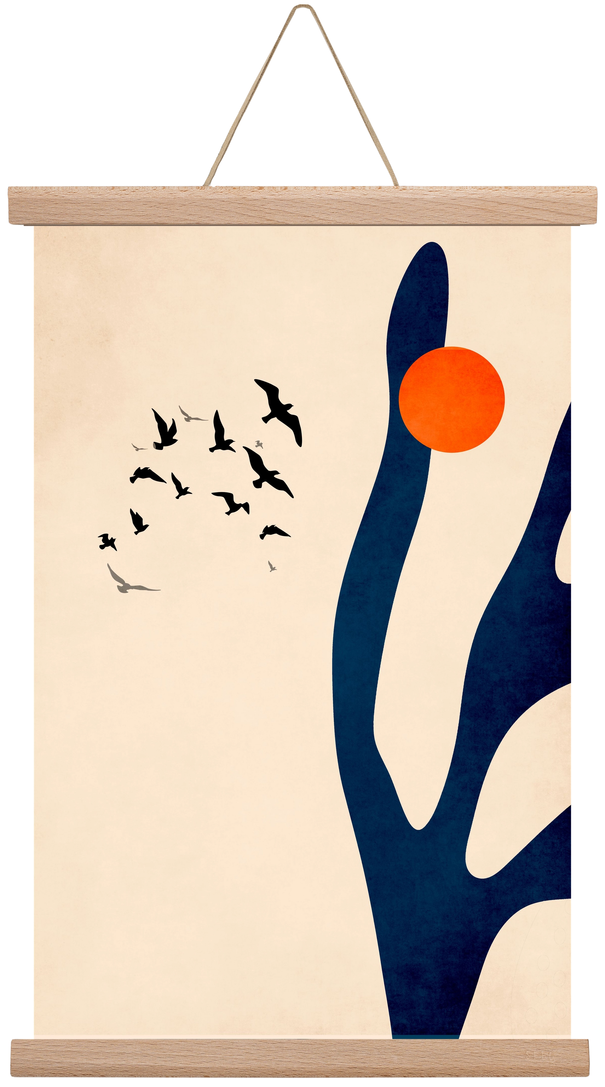 Desert birds, 30x45 cm (30x45 cm), Tölgy akasztó