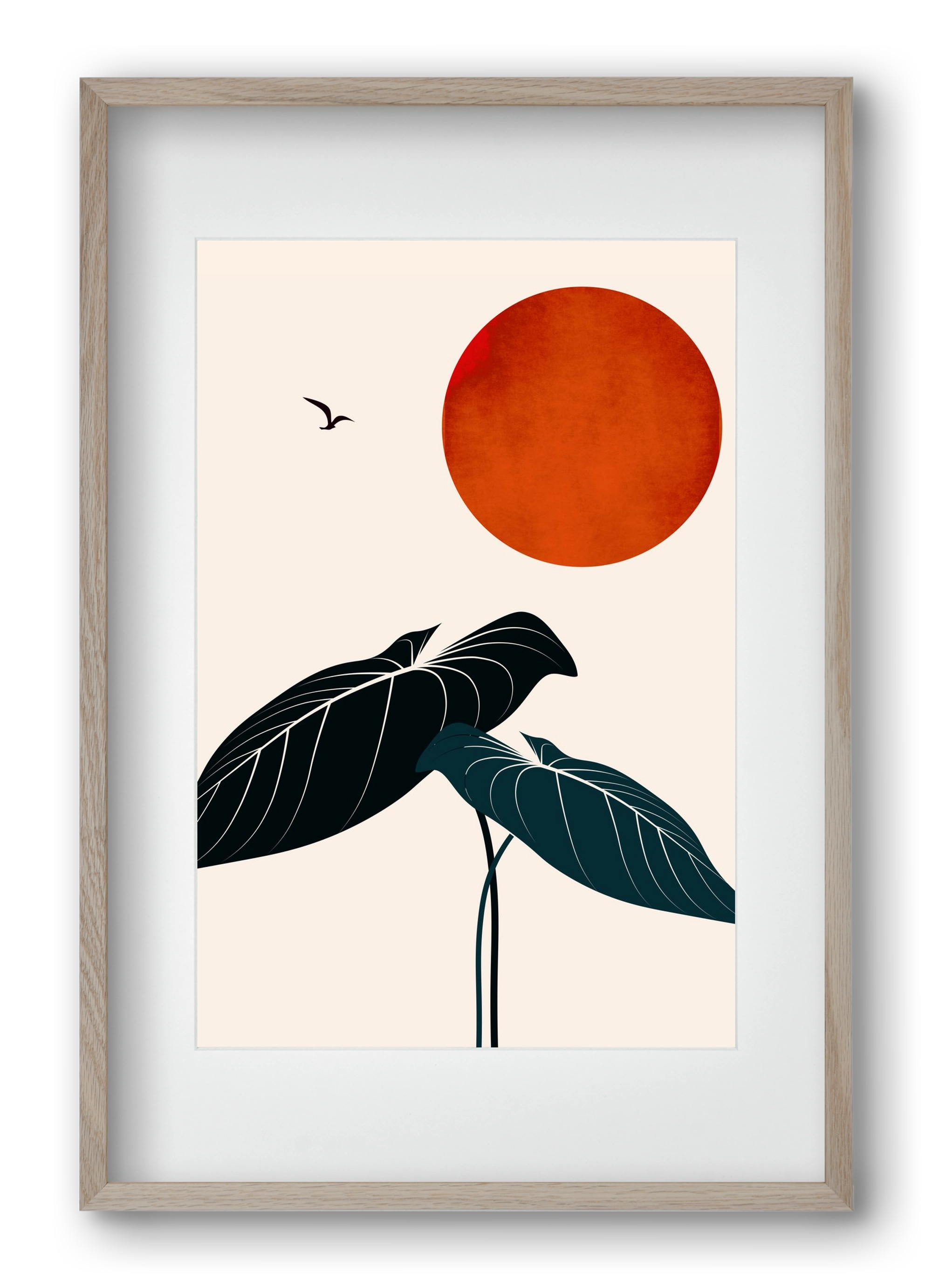 Dreaming at night, 40x60 cm (30x45 cm), Tölgy keret, paszpartuval