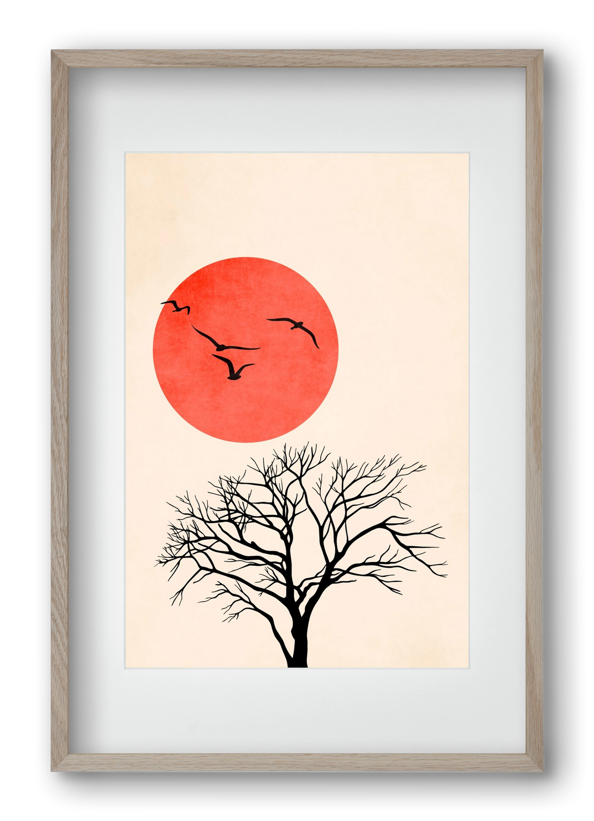 Fly, 40x60 cm (30x45 cm), Tölgy keret, paszpartuval