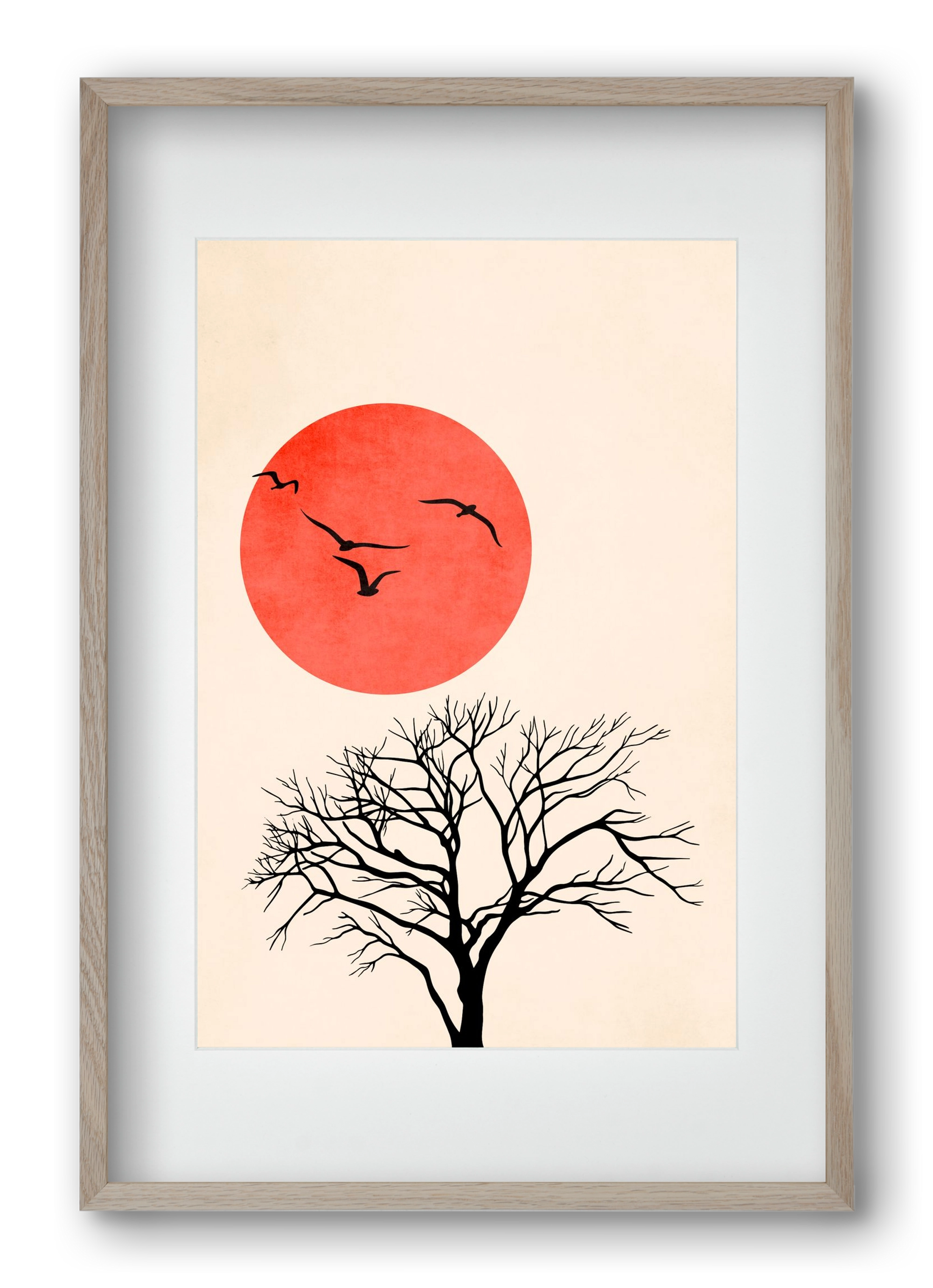 Fly, 40x60 cm (30x45 cm), Tölgy keret, paszpartuval