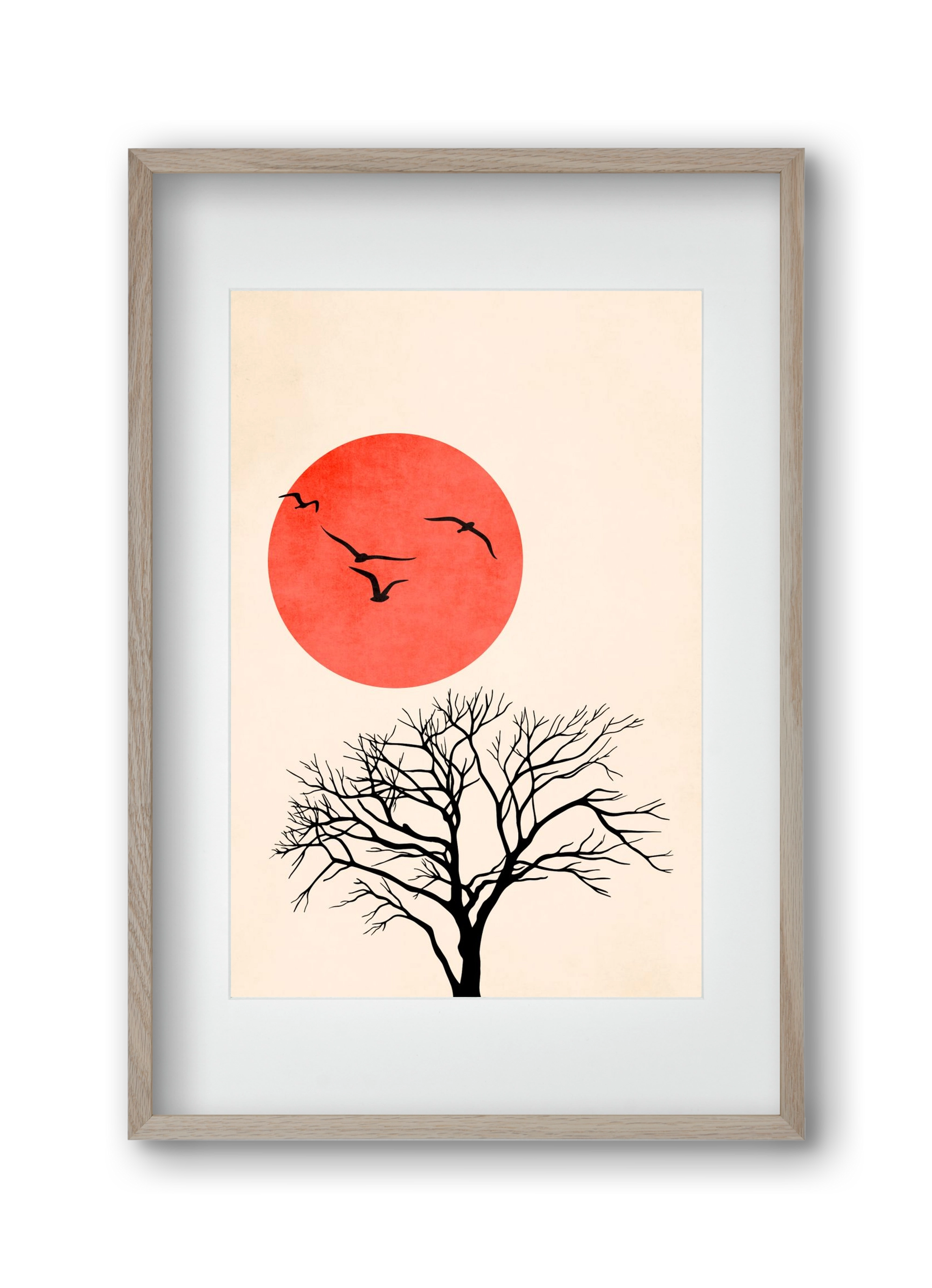 Fly, 30x45 cm (20x30 cm), Tölgy keret, paszpartuval