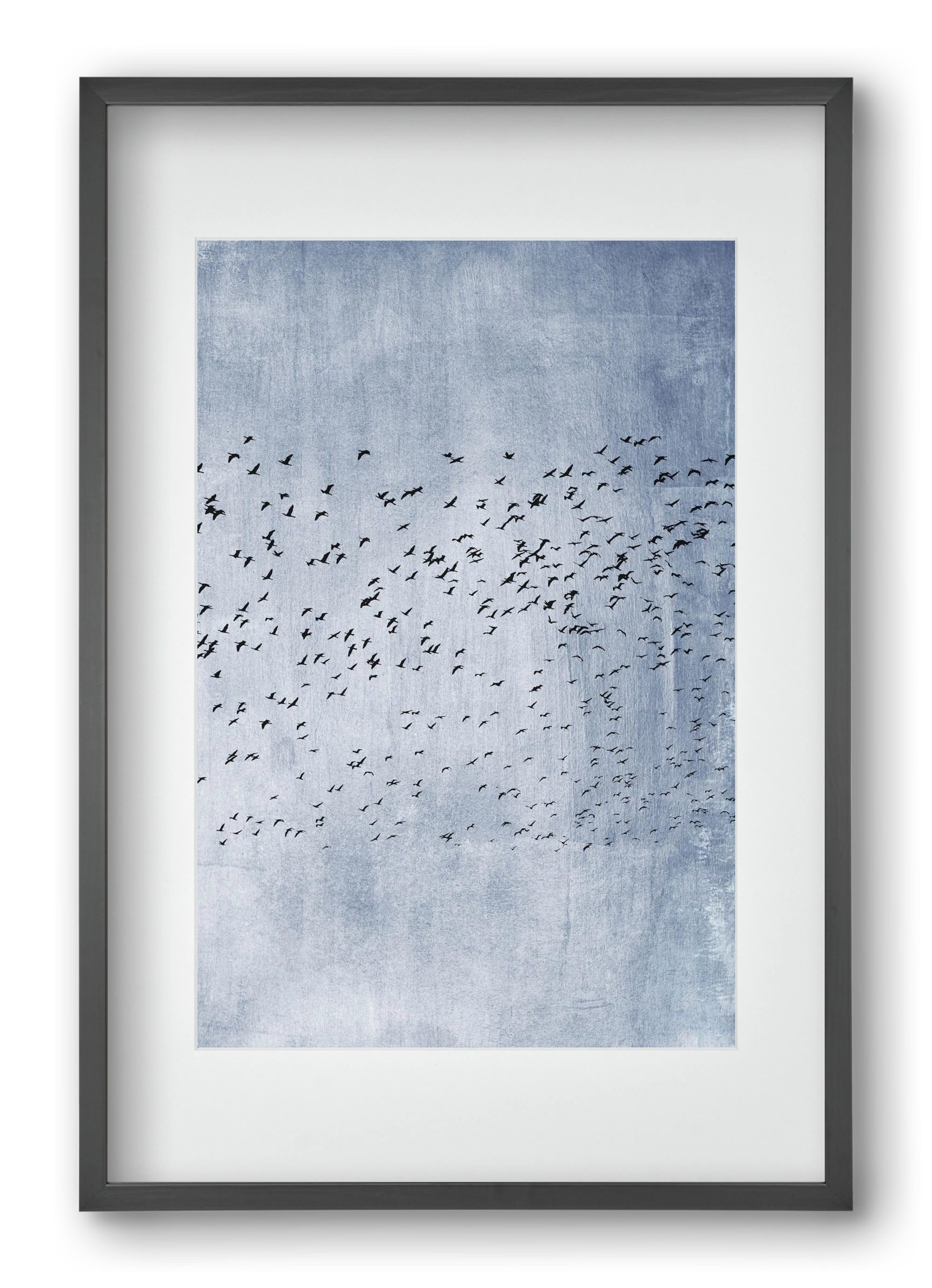 Moving on - blue, 40x60 cm (30x45 cm), Fekete keret, paszpartuval