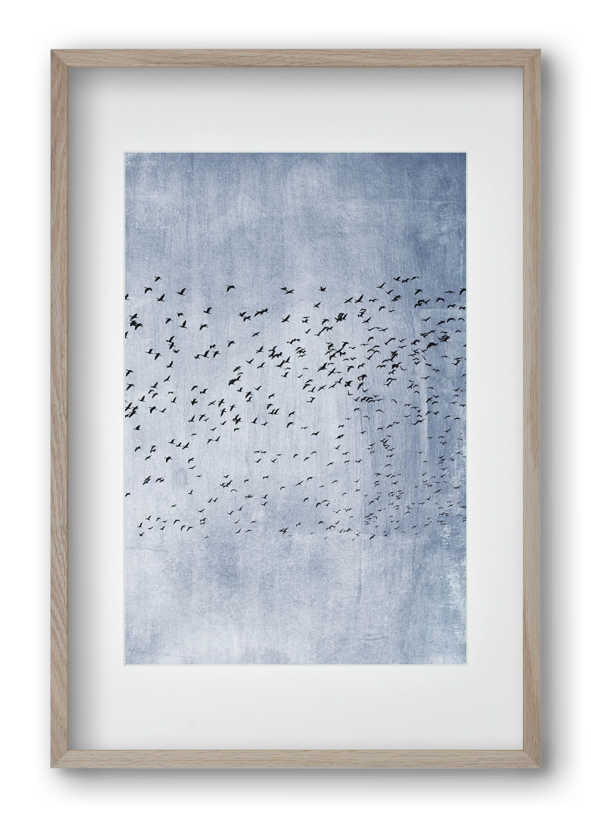 Moving on - blue, 40x60 cm (30x45 cm), Tölgy keret, paszpartuval