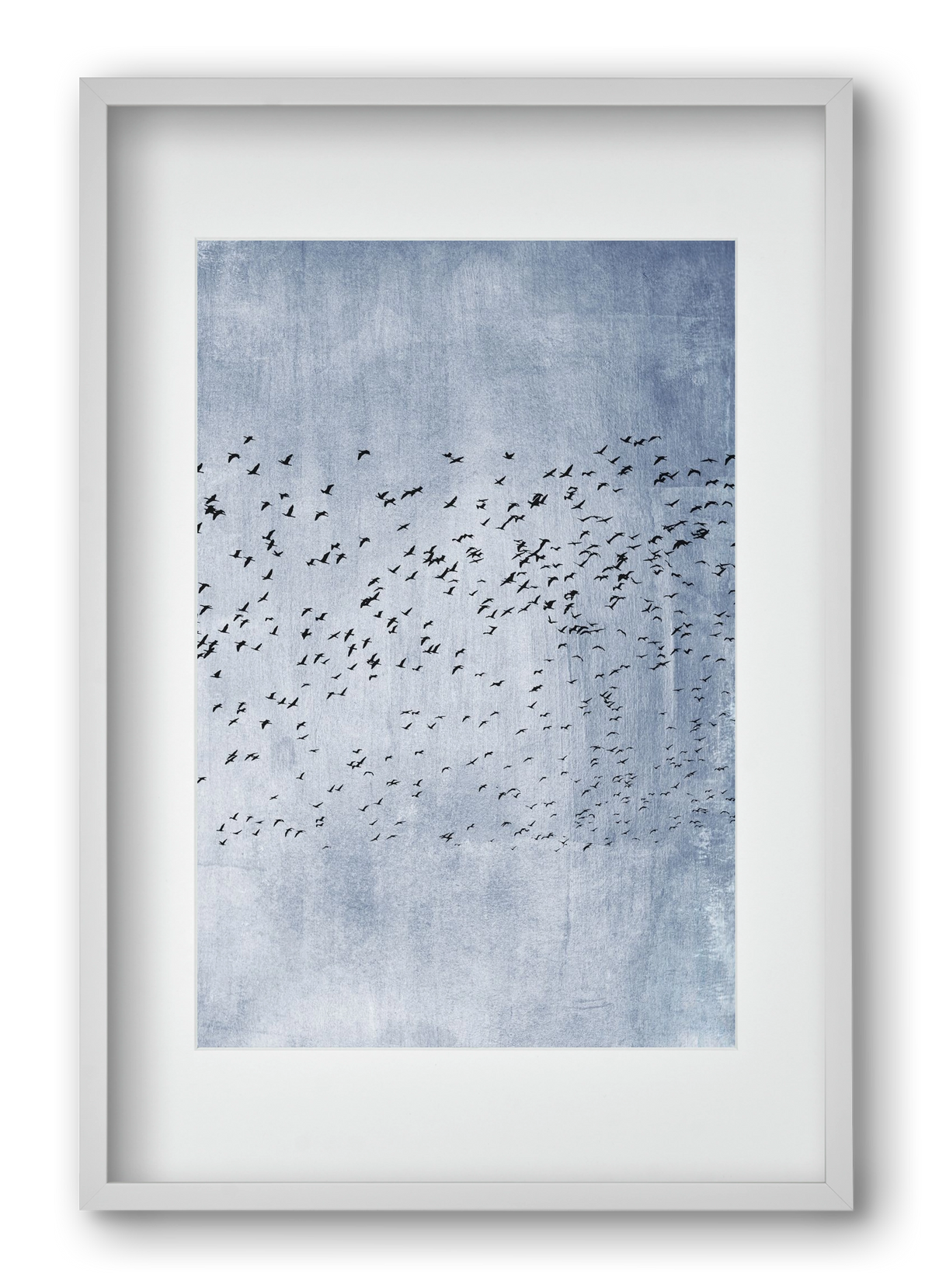 Moving on - blue, 40x60 cm (30x45 cm), Fehér keret, paszpartuval