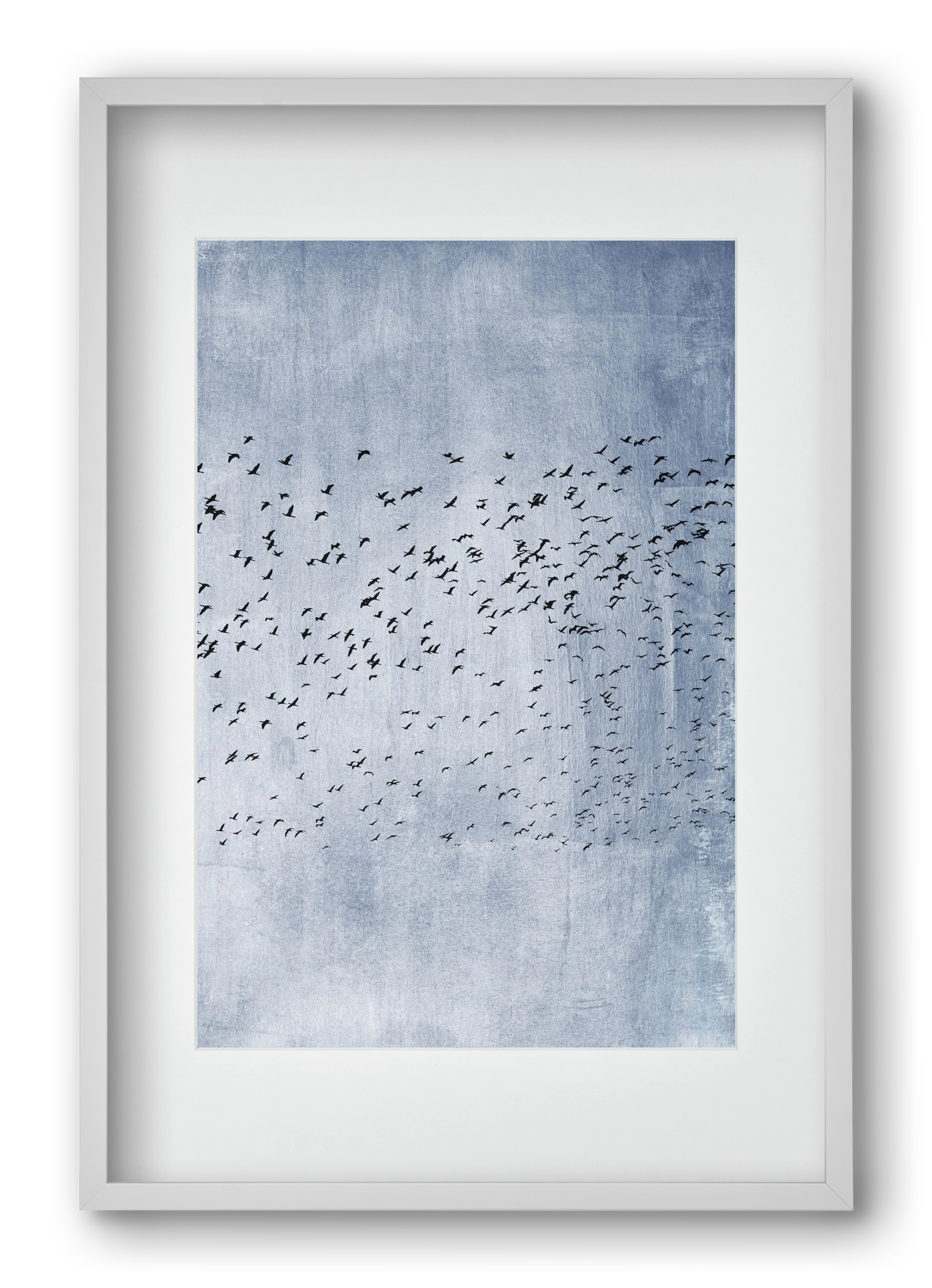 Moving on - blue, 40x60 cm (30x45 cm), Fehér keret, paszpartuval