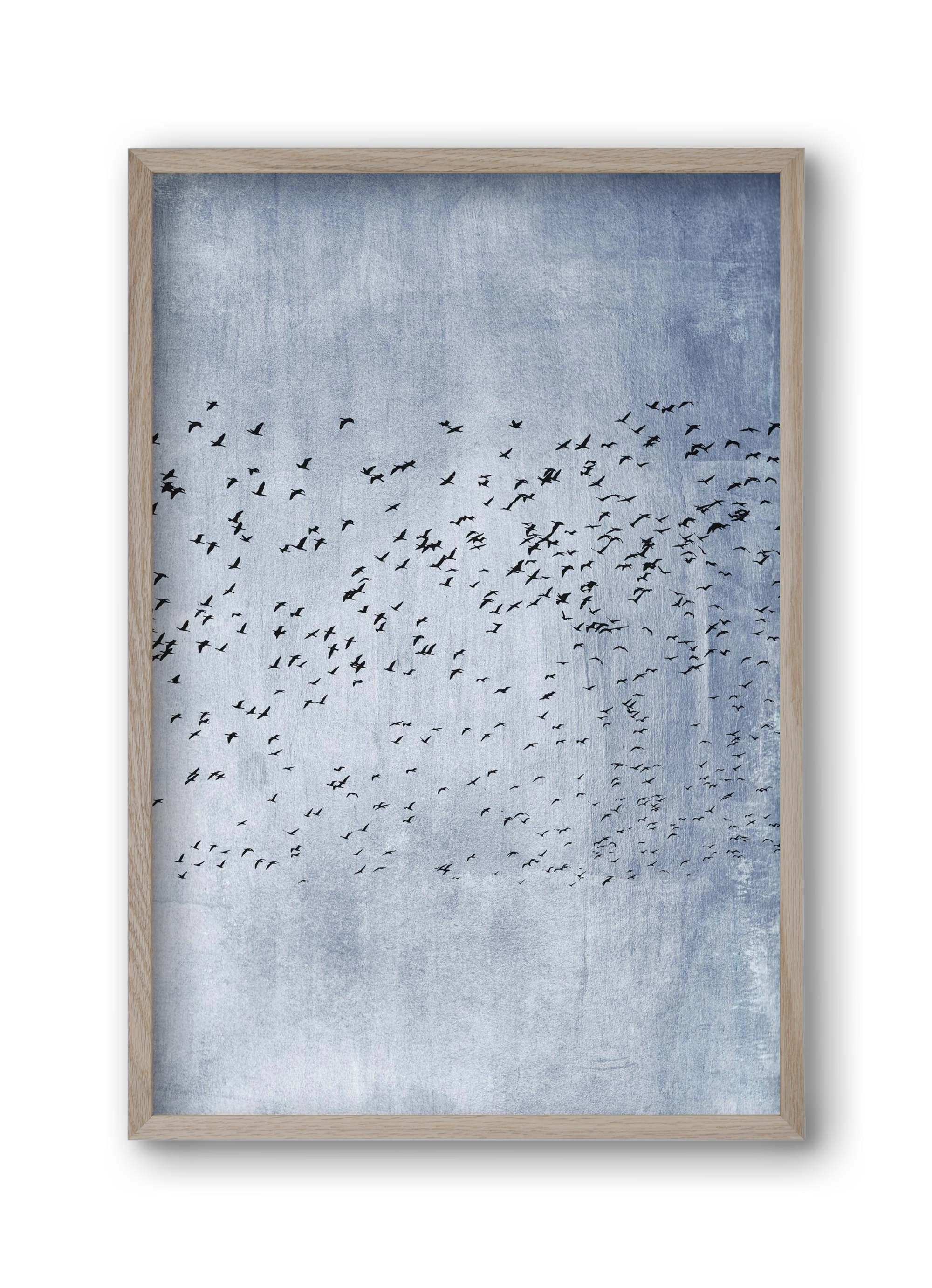 Moving on - blue, 30x45 cm (30x45 cm), Tölgy keret