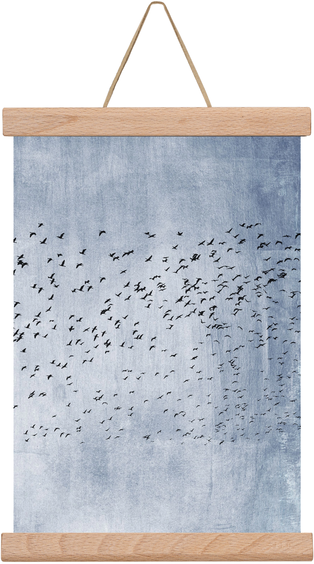 Moving on - blue, 20x30 cm (20x30 cm), Tölgy akasztó