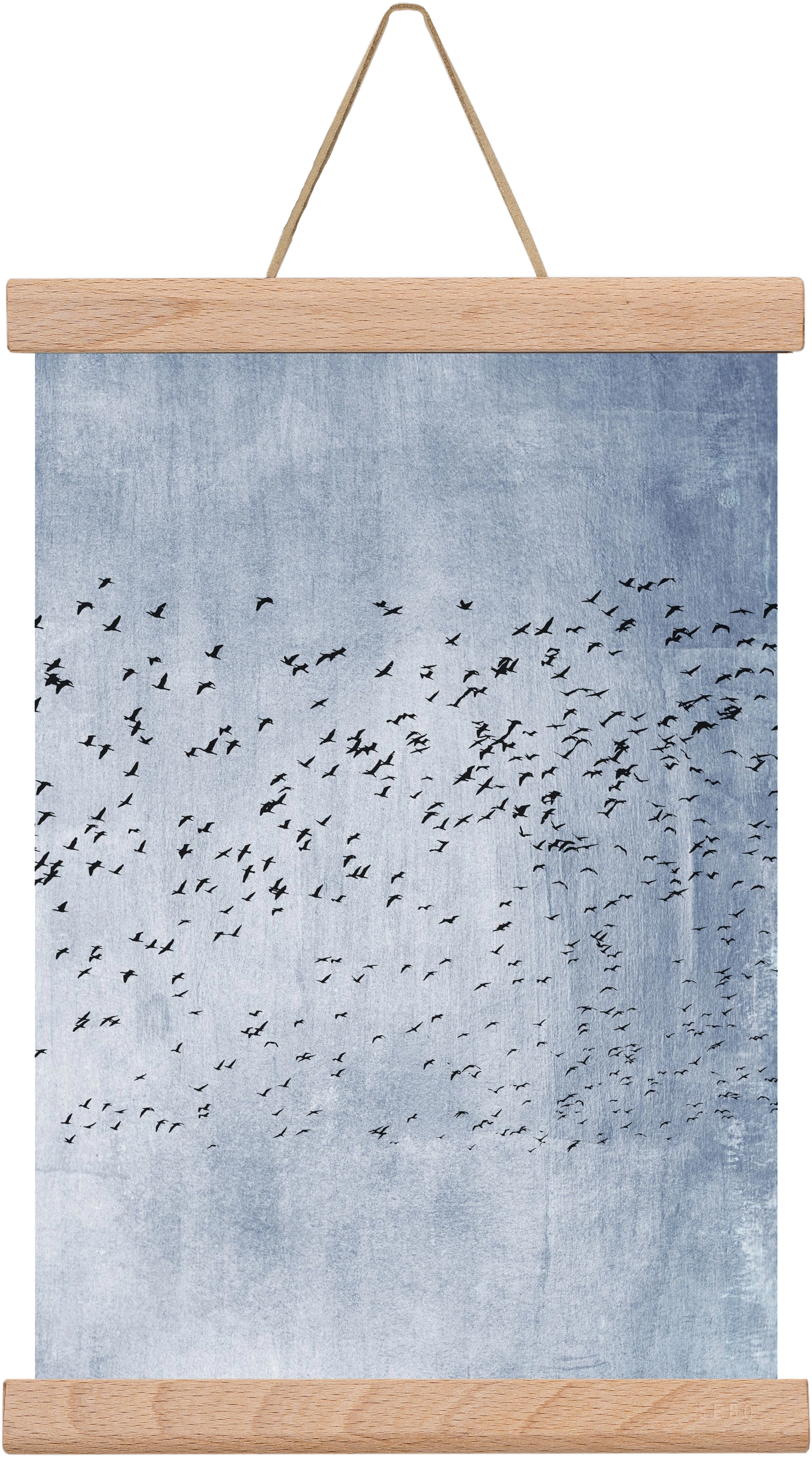 Moving on - blue, 20x30 cm (20x30 cm), Tölgy akasztó