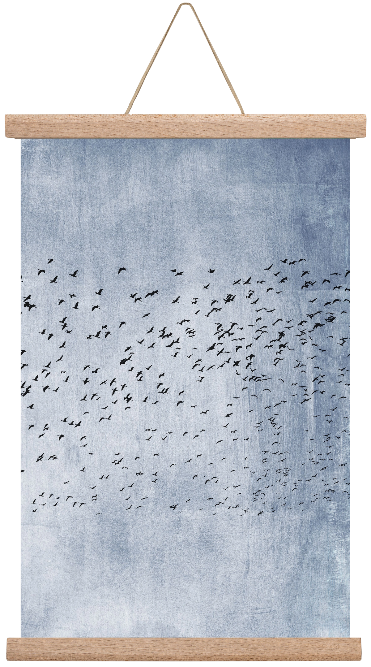 Moving on - blue, 30x45 cm (30x45 cm), Tölgy akasztó