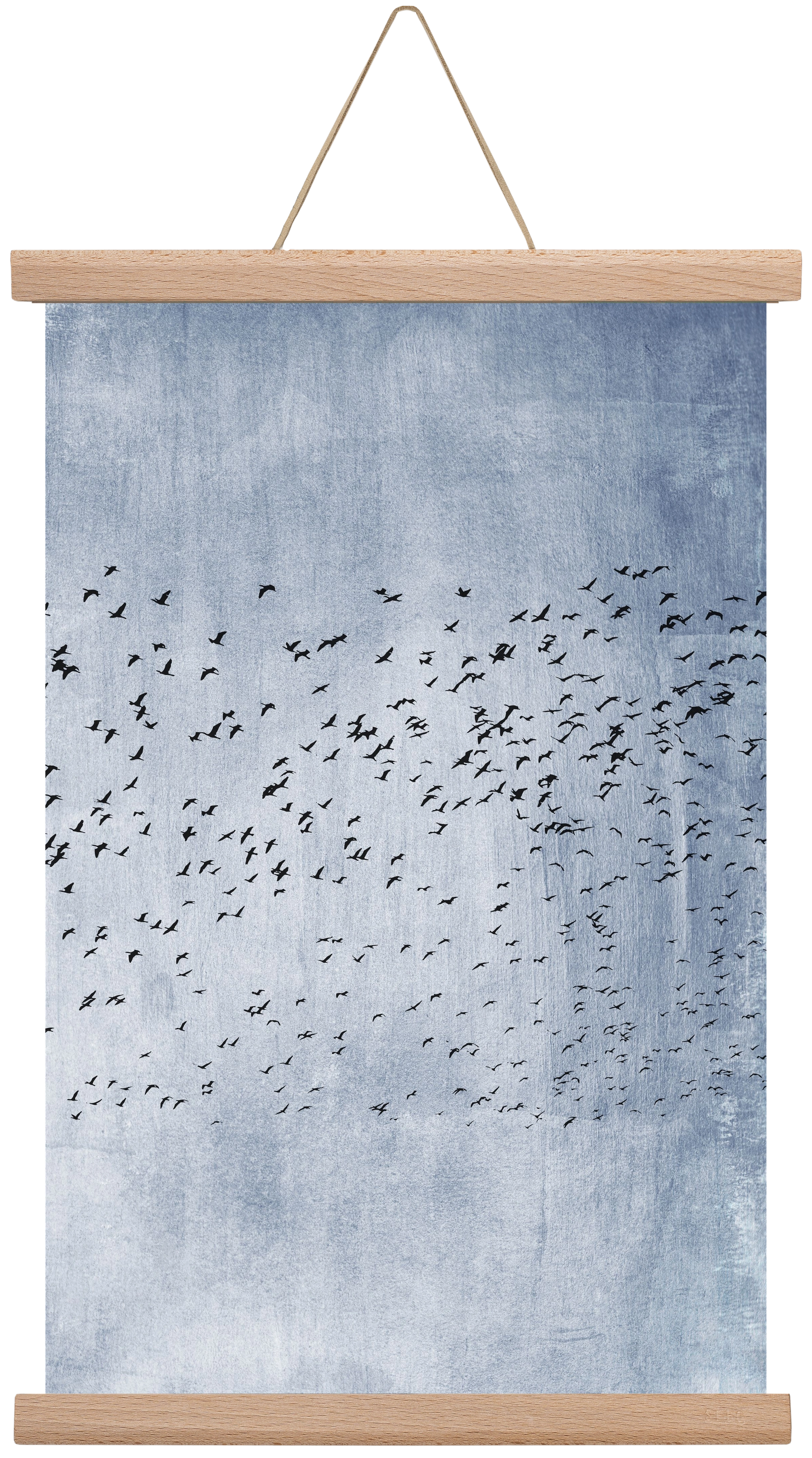 Moving on - blue, 30x45 cm (30x45 cm), Tölgy akasztó