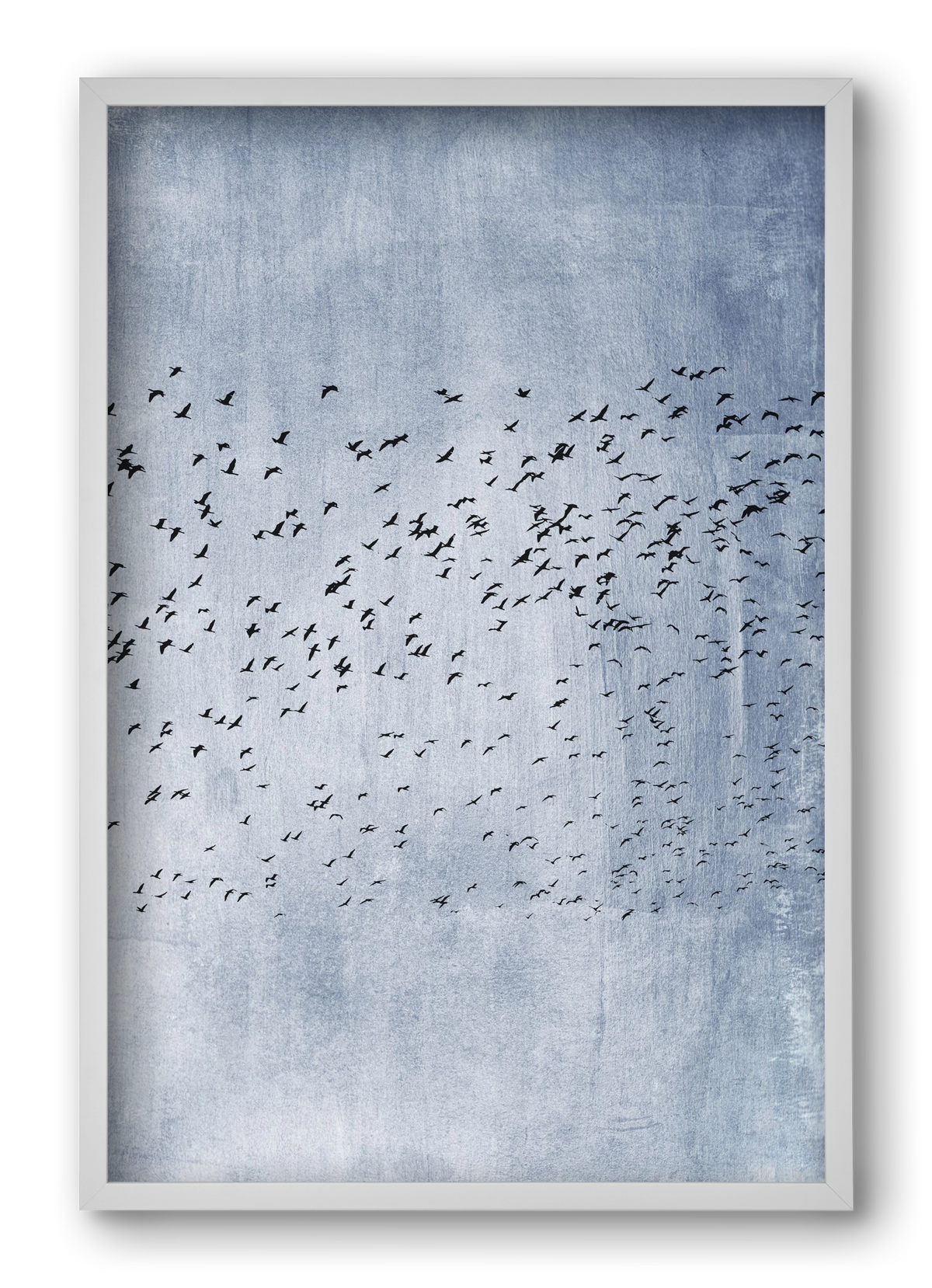 Moving on - blue, 40x60 cm (40x60 cm), Fehér keret