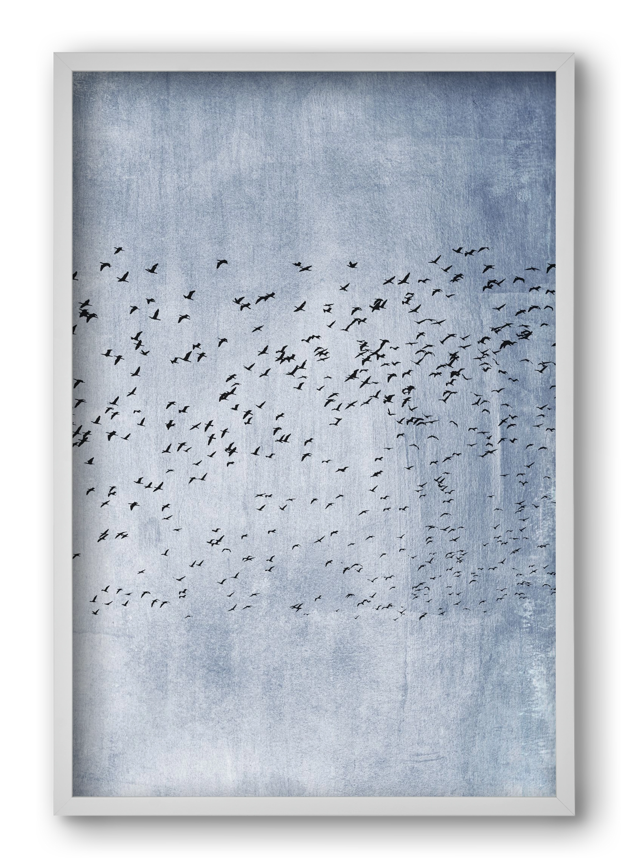 Moving on - blue, 40x60 cm (40x60 cm), Fehér keret