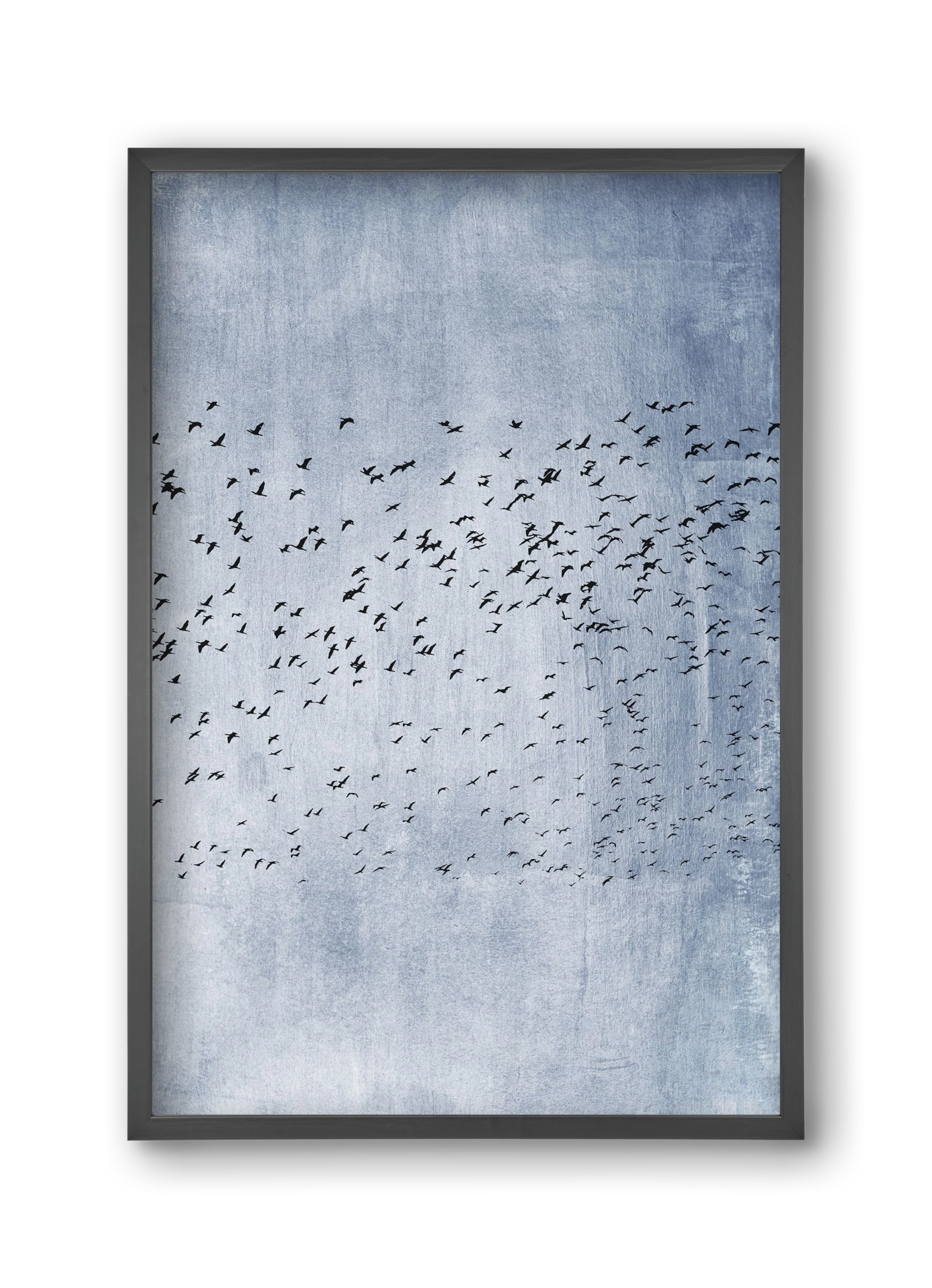 Moving on - blue, 30x45 cm (30x45 cm), Fekete keret