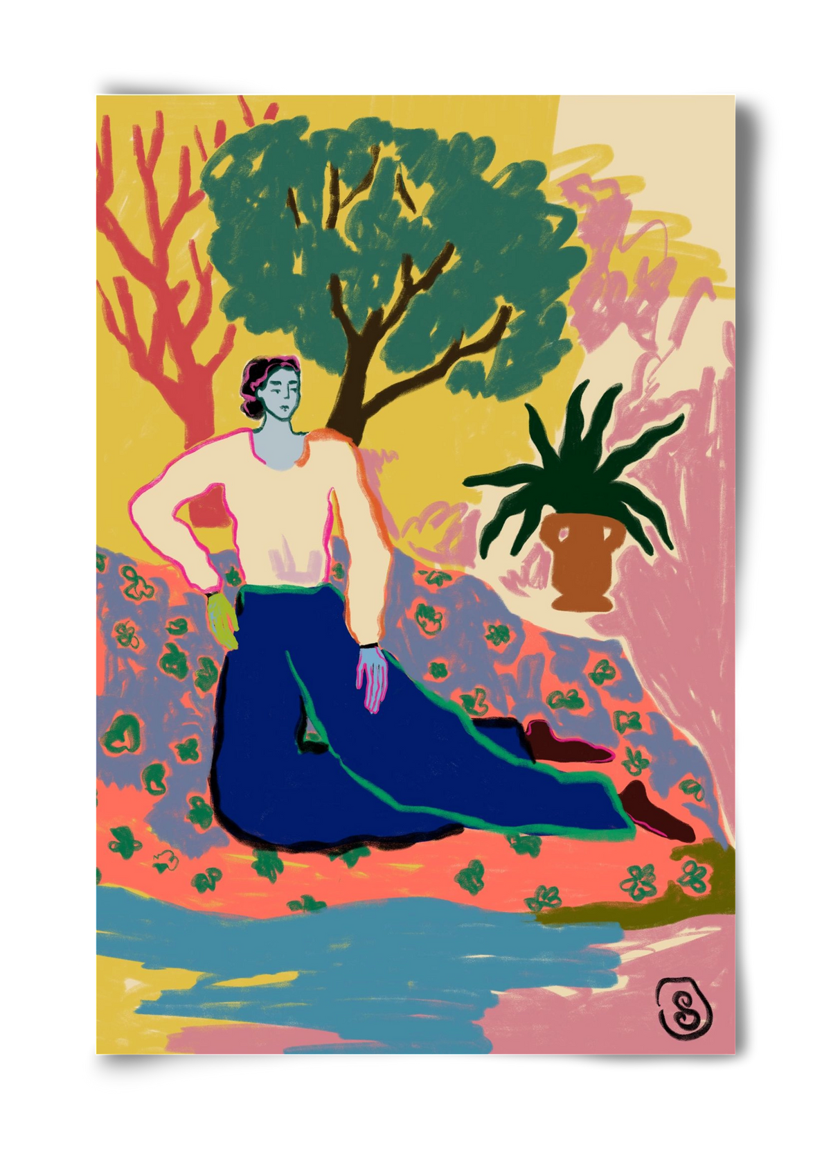 FEELING BLUE, 40x60 cm, Keret nélkül