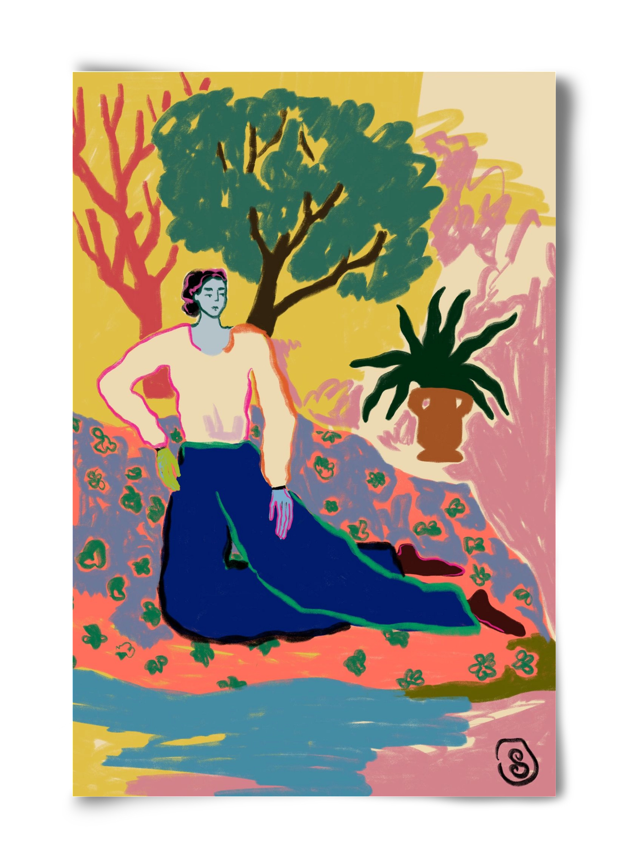 FEELING BLUE, 40x60 cm, Keret nélkül