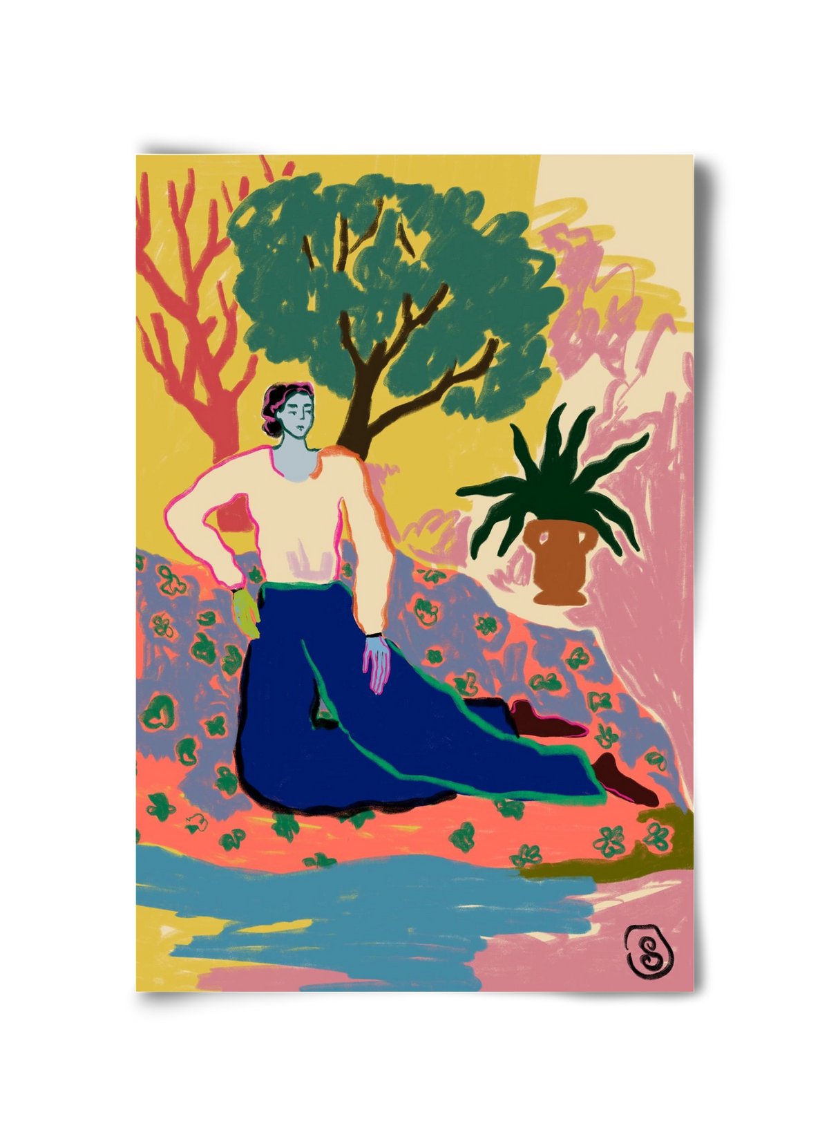 FEELING BLUE, 30x45 cm, Keret nélkül