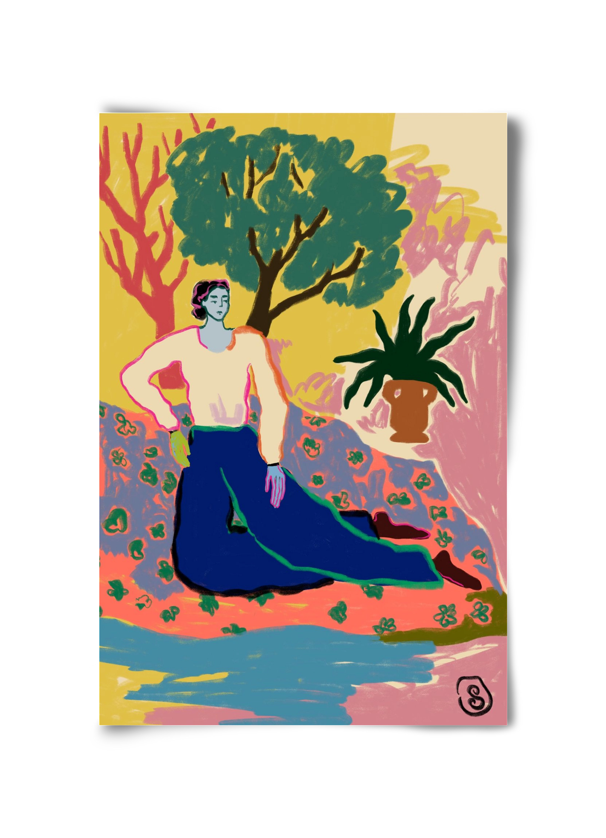 FEELING BLUE, 30x45 cm, Keret nélkül