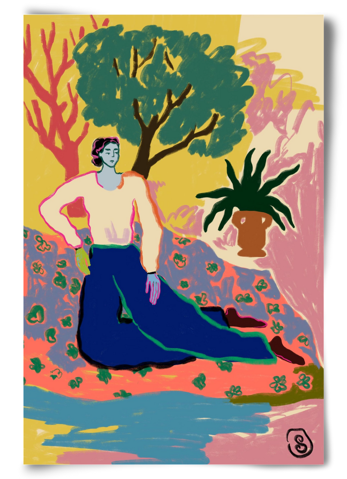 FEELING BLUE, 60x90 cm, Keret nélkül