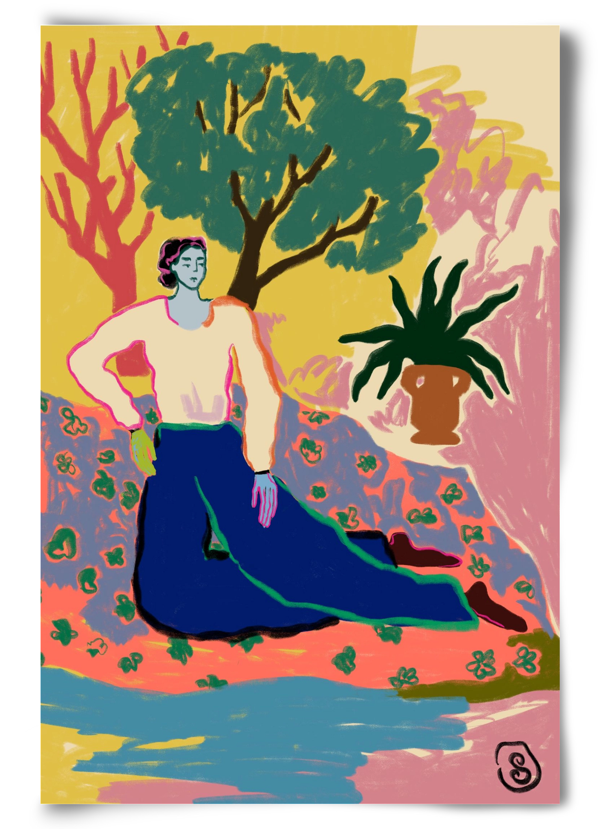 FEELING BLUE, 60x90 cm, Keret nélkül