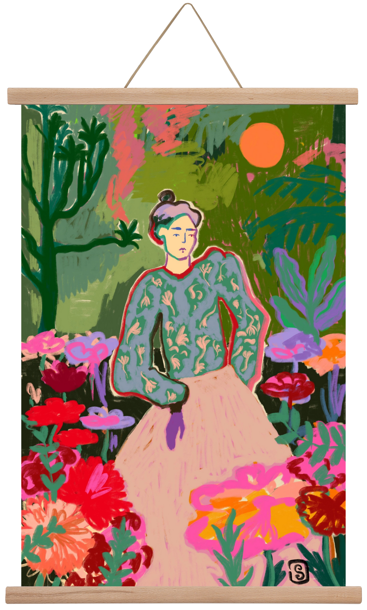 AUTUMN WALK IN THE FOREST, 40x60 cm (40x60 cm), Tölgy akasztó