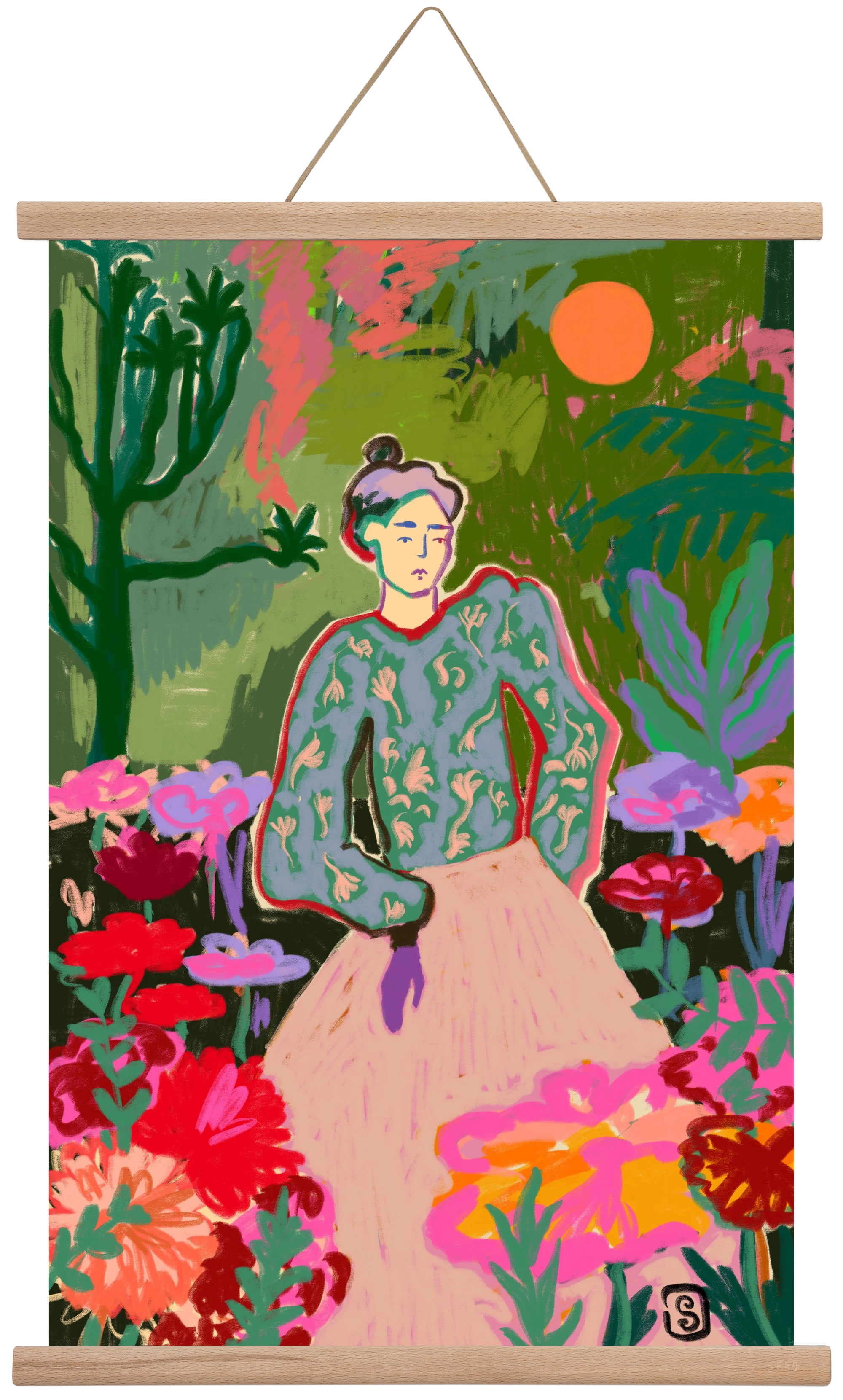 AUTUMN WALK IN THE FOREST, 40x60 cm (40x60 cm), Tölgy akasztó