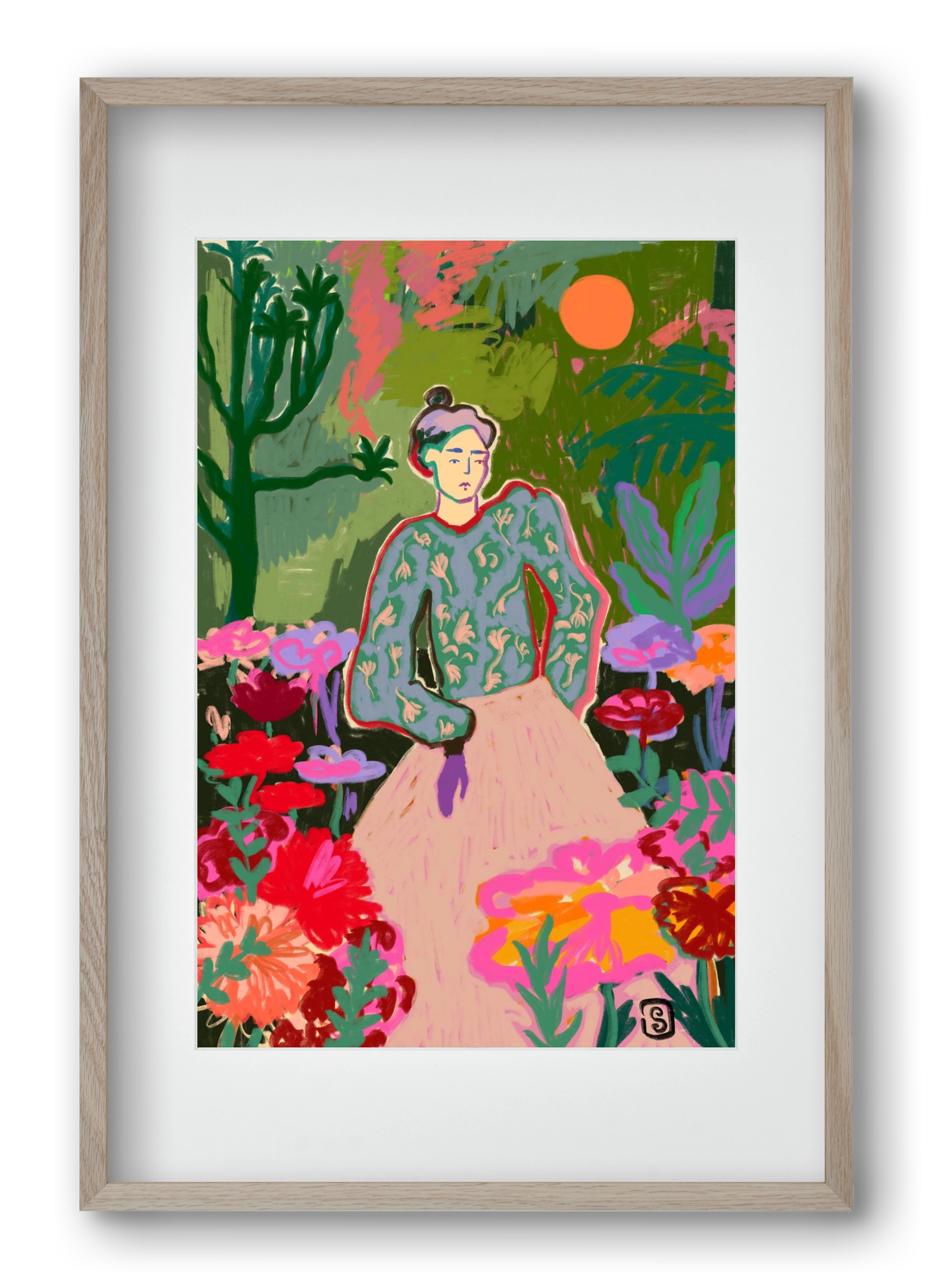 AUTUMN WALK IN THE FOREST, 40x60 cm (30x45 cm), Tölgy keret, paszpartuval