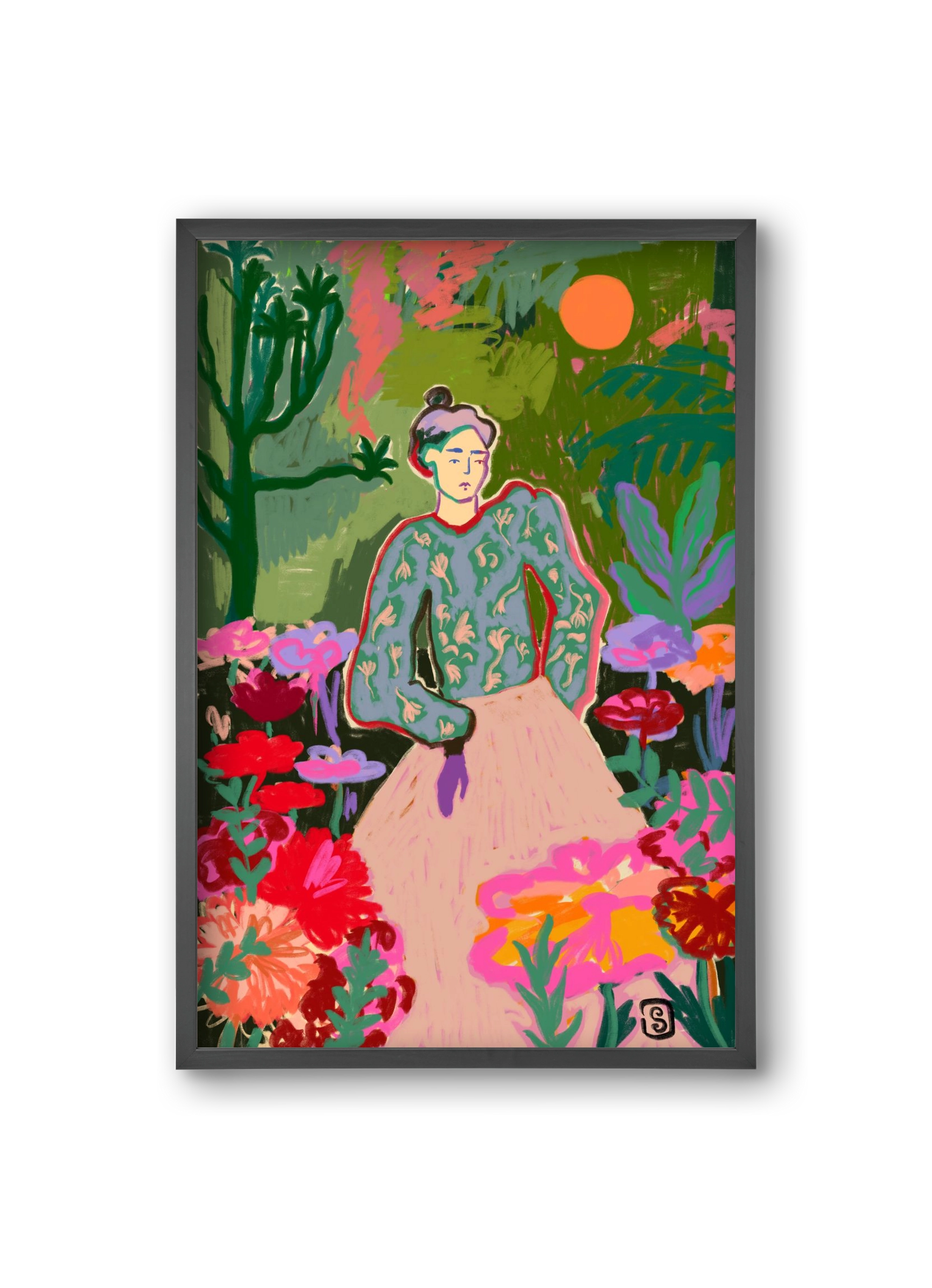 AUTUMN WALK IN THE FOREST, 20x30 cm (20x30 cm), Fekete keret