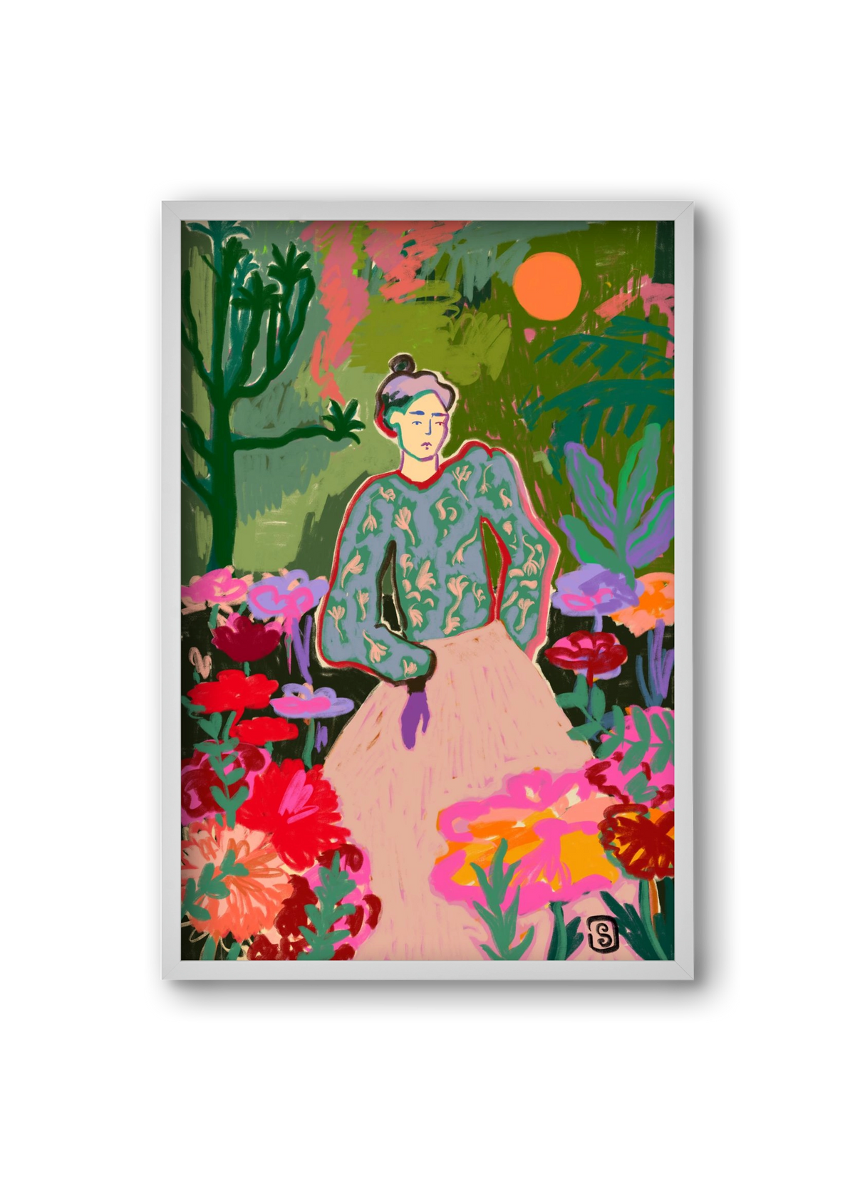 AUTUMN WALK IN THE FOREST, 20x30 cm (20x30 cm), Fehér keret