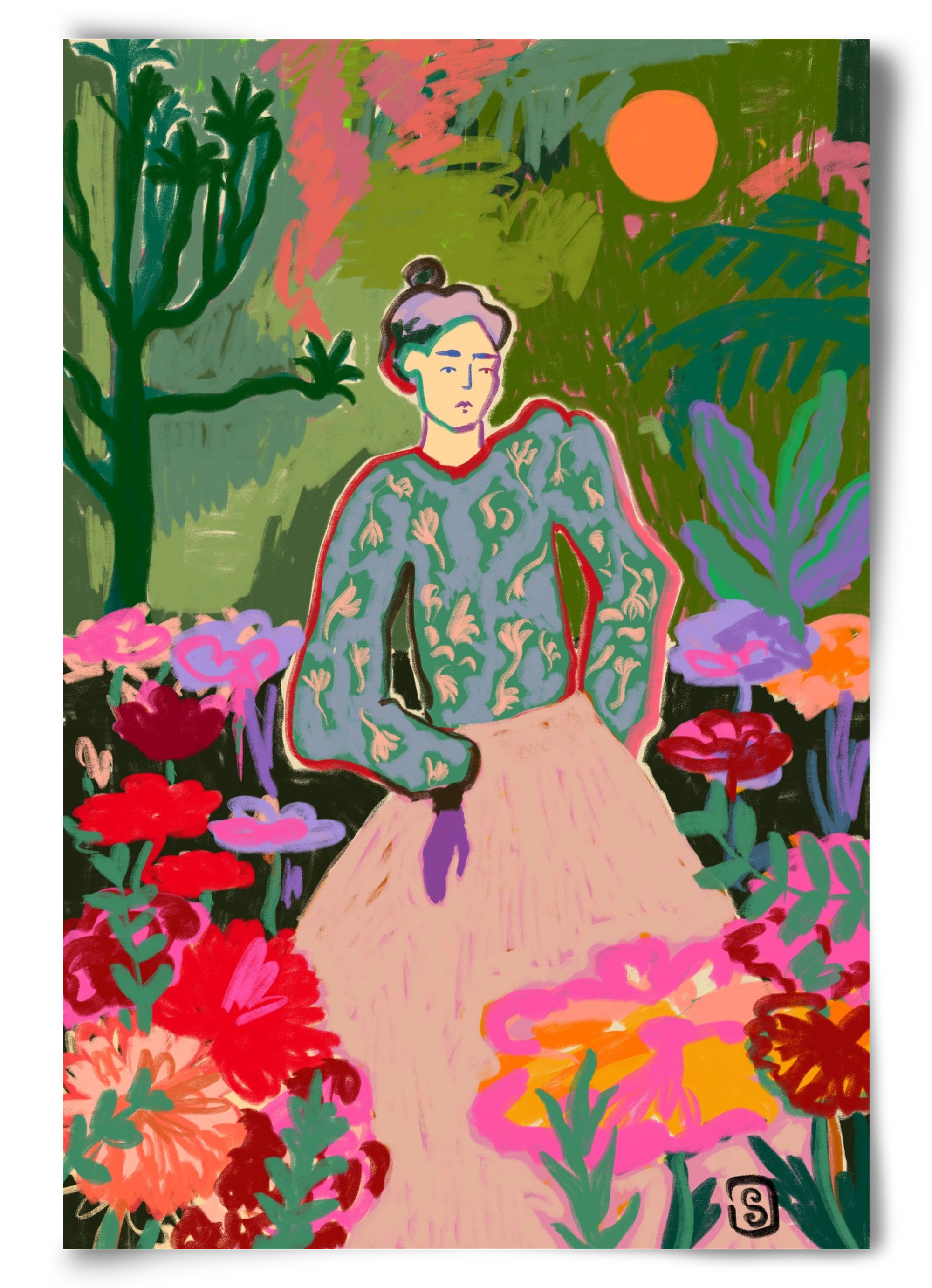 AUTUMN WALK IN THE FOREST, 60x90 cm, Keret nélkül