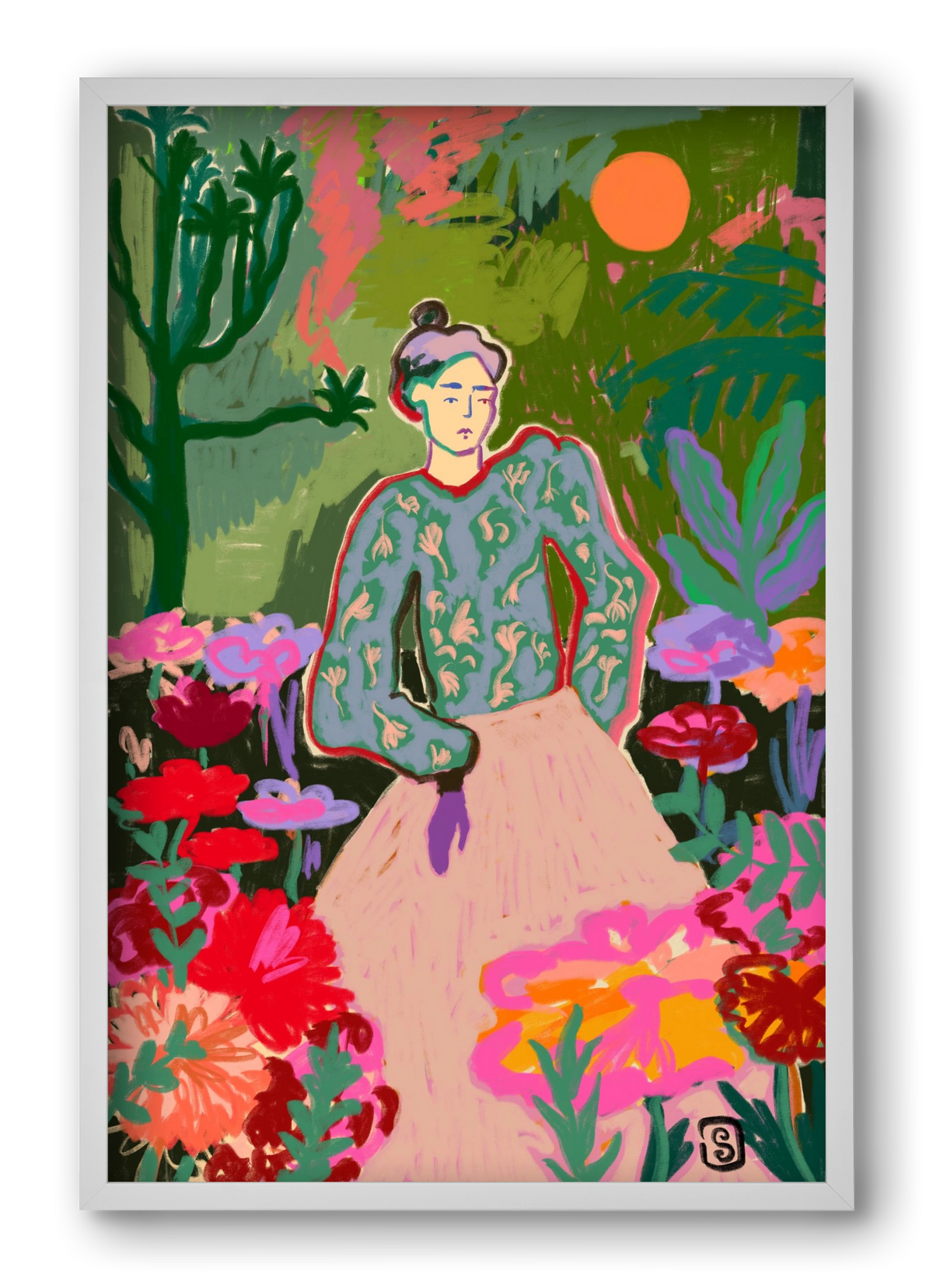 AUTUMN WALK IN THE FOREST, 40x60 cm (40x60 cm), Fehér keret