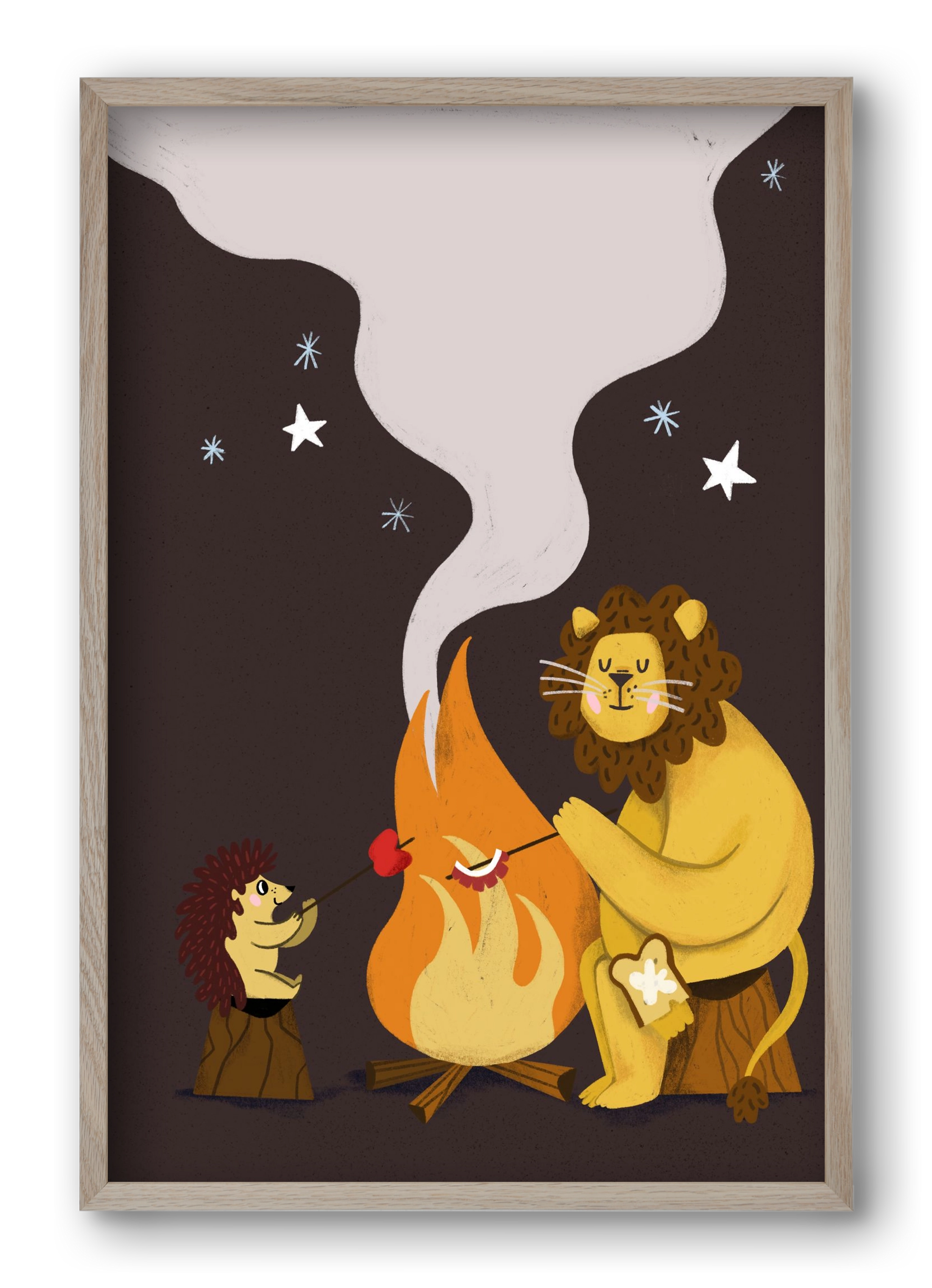 August Sky, 40x60 cm (40x60 cm), Tölgy keret