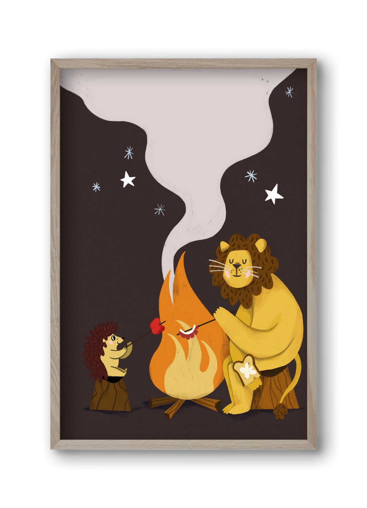 August Sky, 30x45 cm (30x45 cm), Tölgy keret