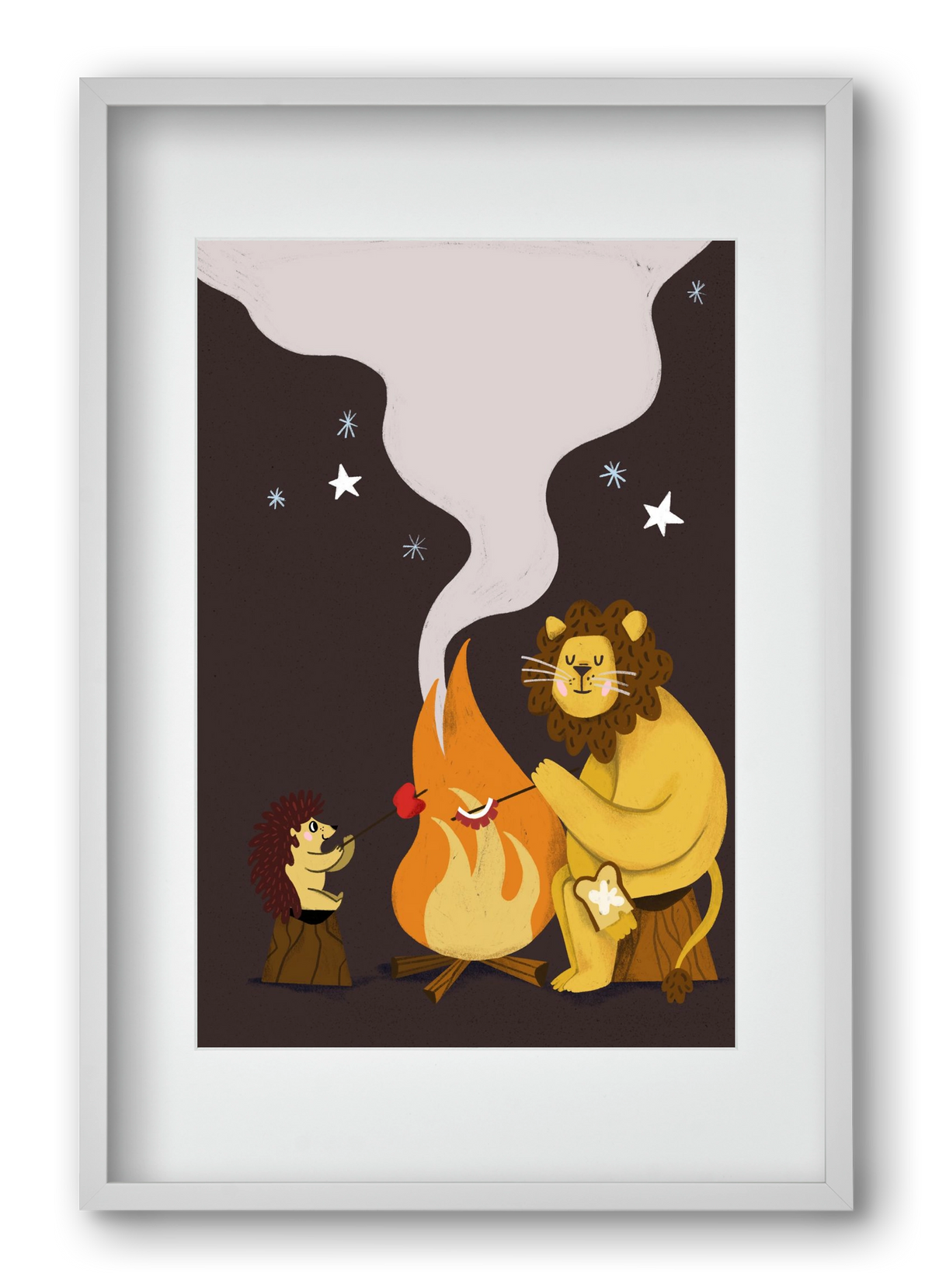 August Sky, 40x60 cm (30x45 cm), Fehér keret, paszpartuval