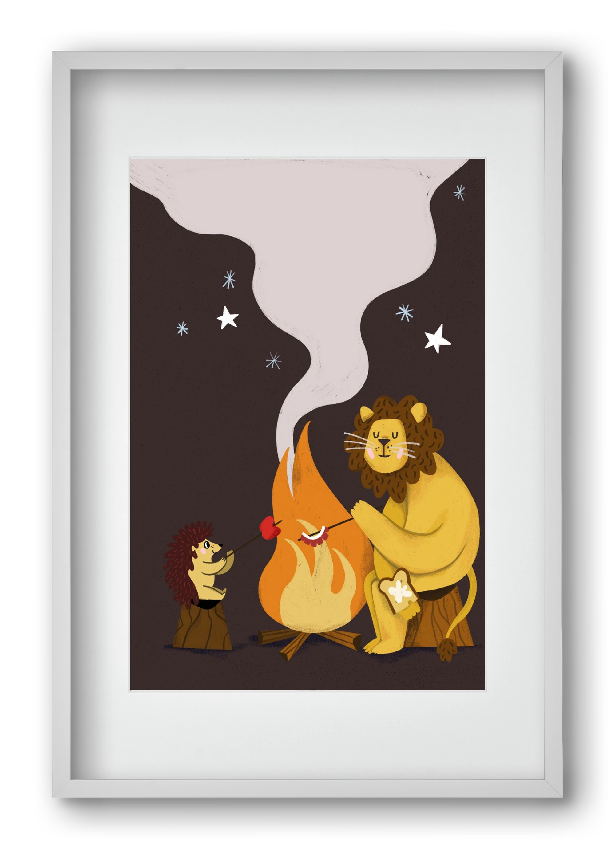 August Sky, 40x60 cm (30x45 cm), Fehér keret, paszpartuval