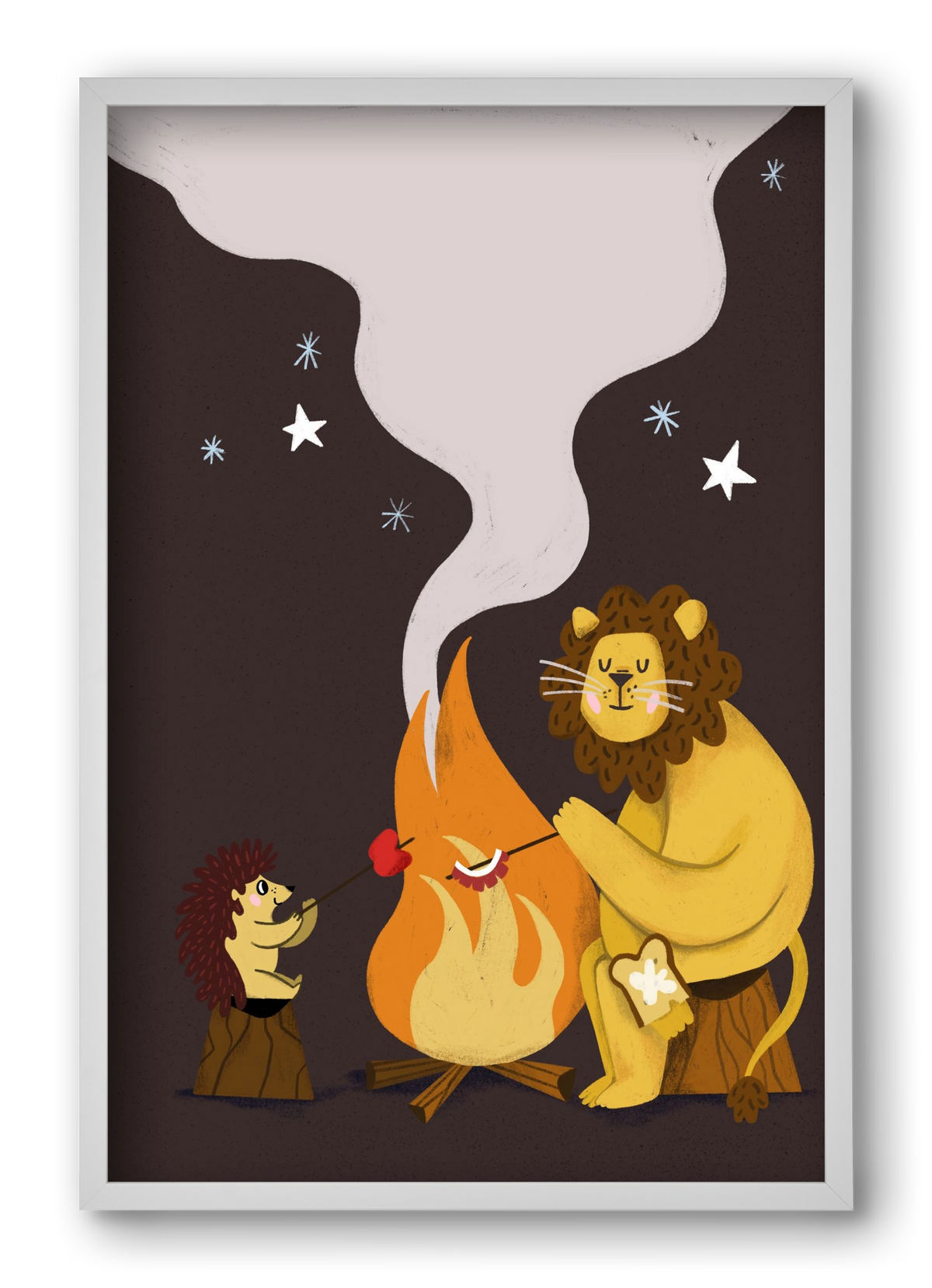 August Sky, 40x60 cm (40x60 cm), Fehér keret