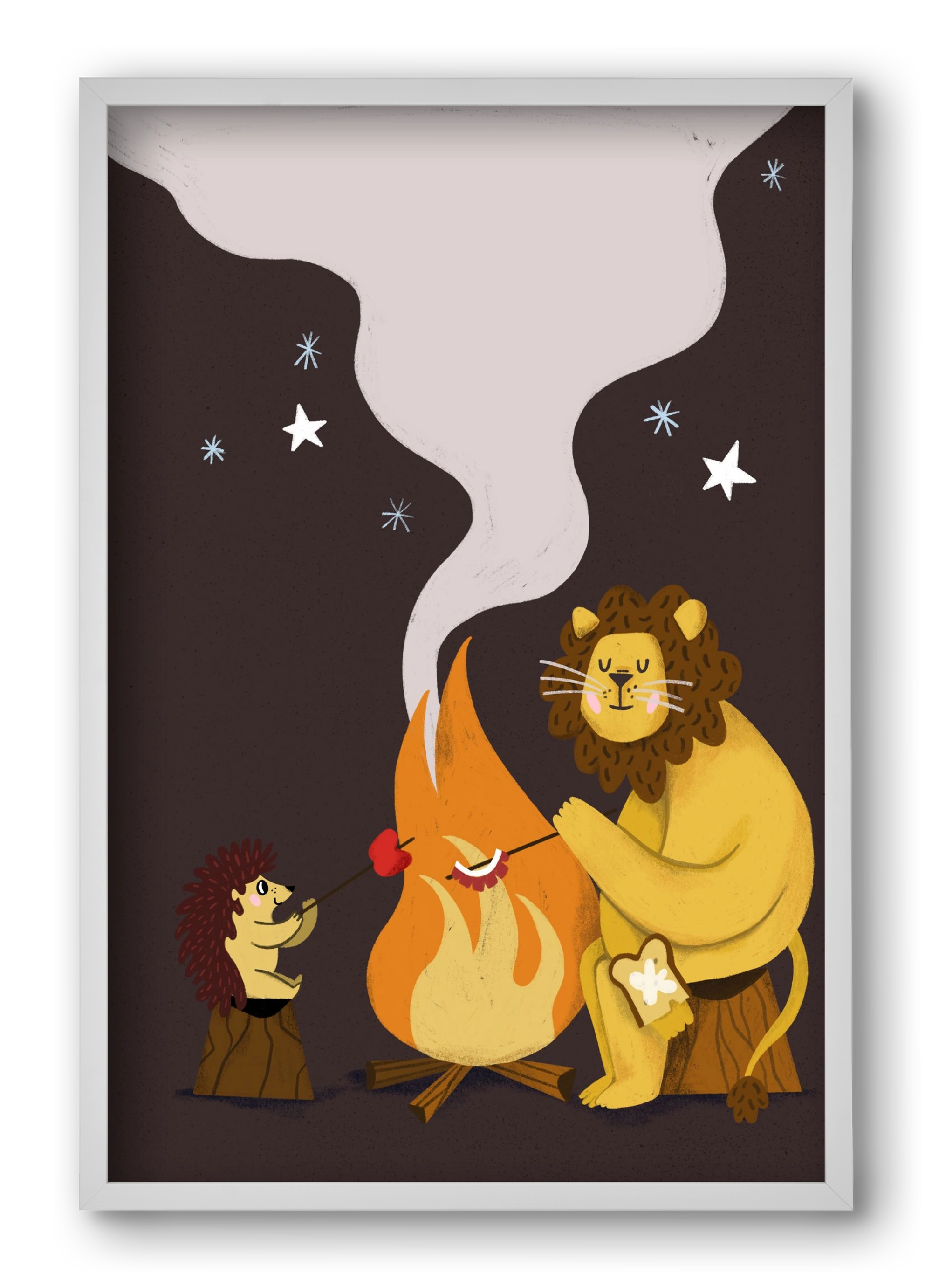 August Sky, 40x60 cm (40x60 cm), Fehér keret