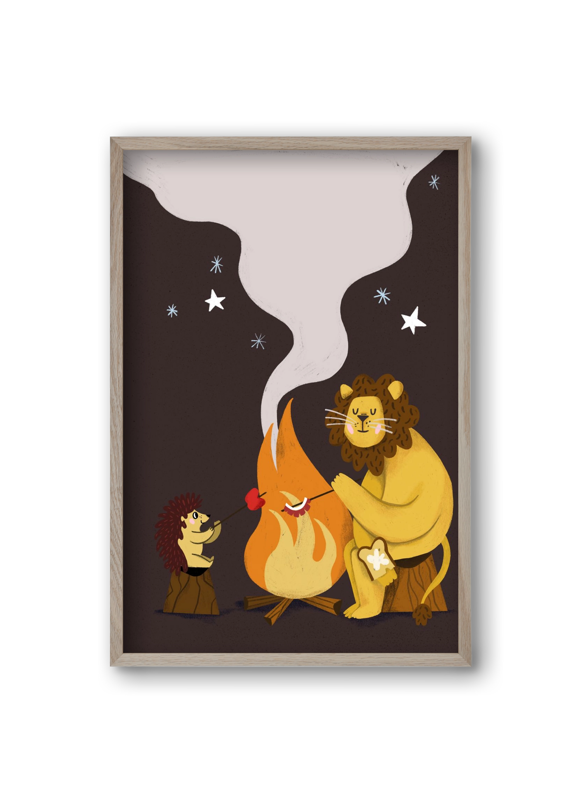 August Sky, 20x30 cm (20x30 cm), Tölgy keret