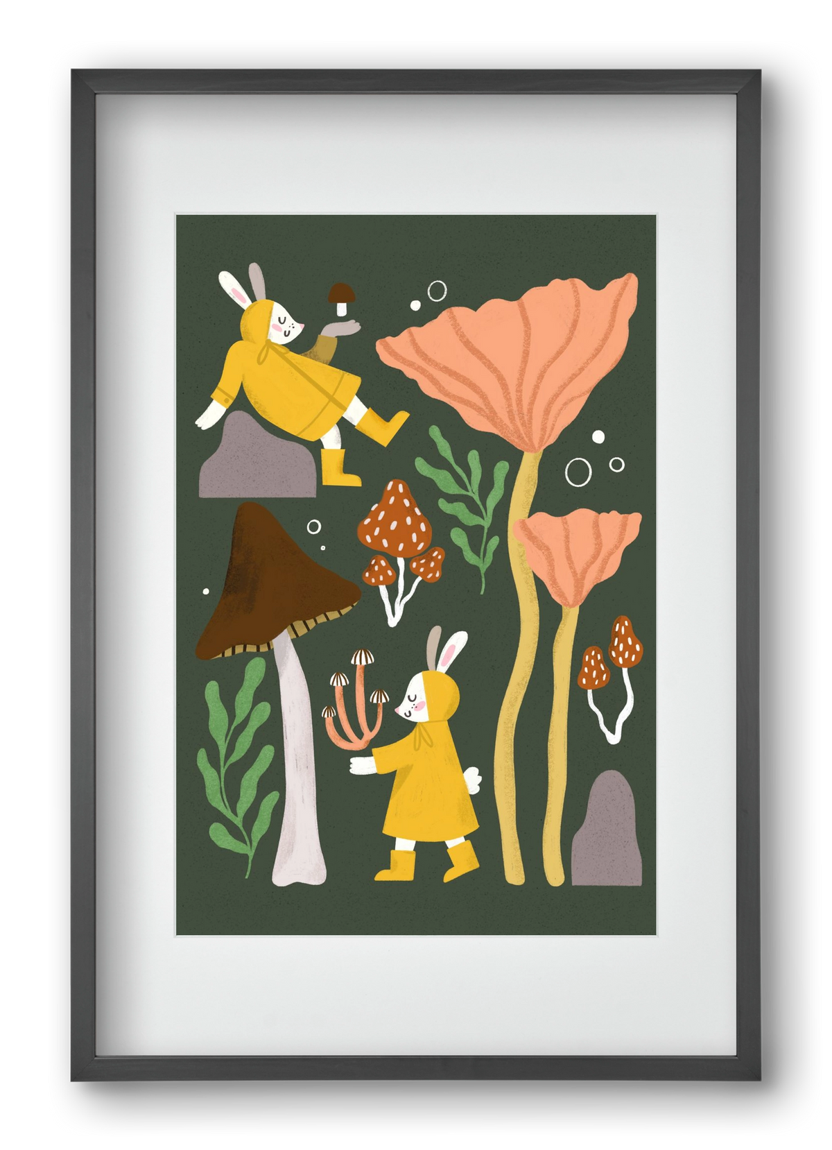 Autumn In the Forest, 40x60 cm (30x45 cm), Fekete keret, paszpartuval