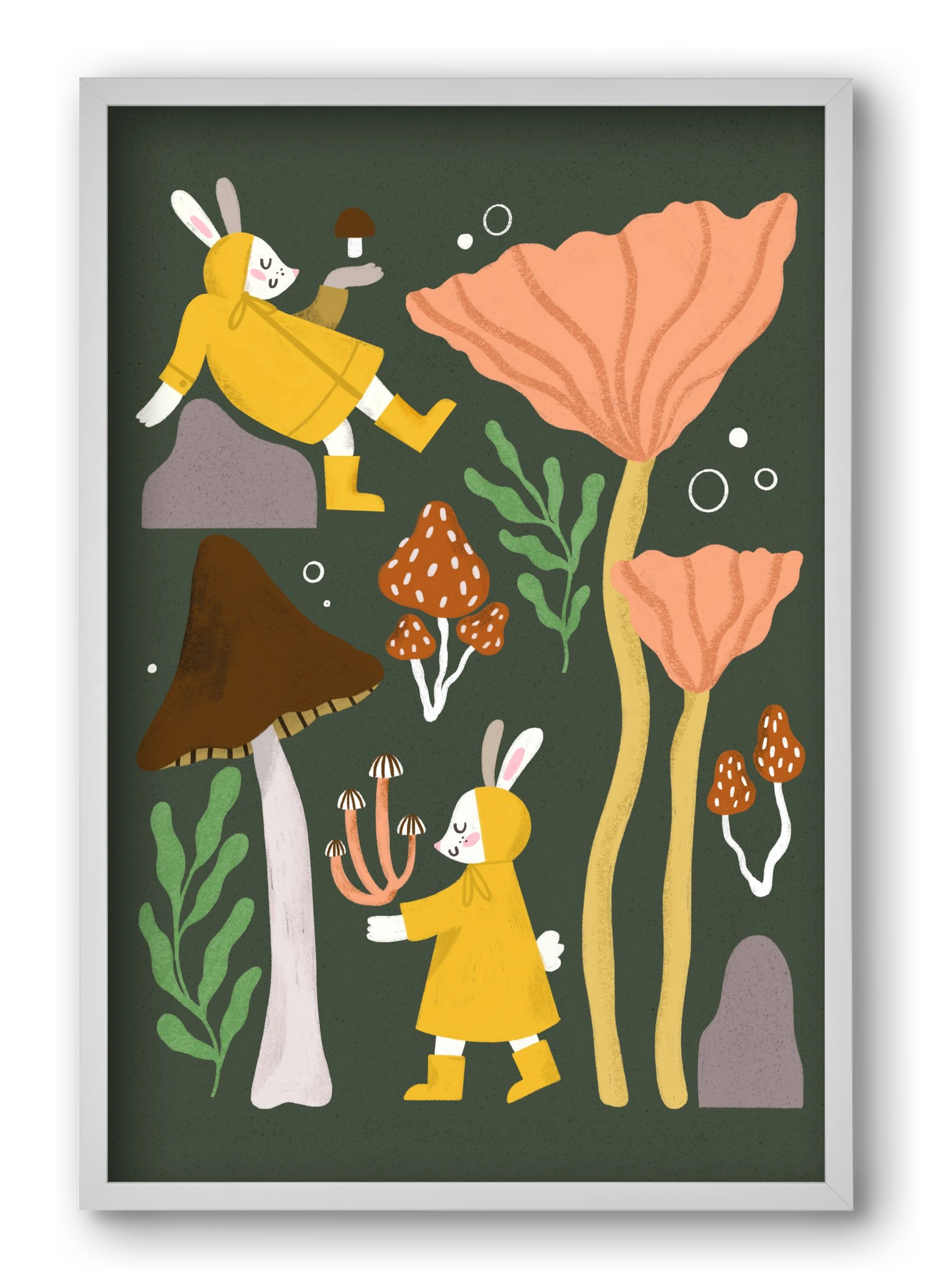 Autumn In the Forest, 40x60 cm (40x60 cm), Fehér keret