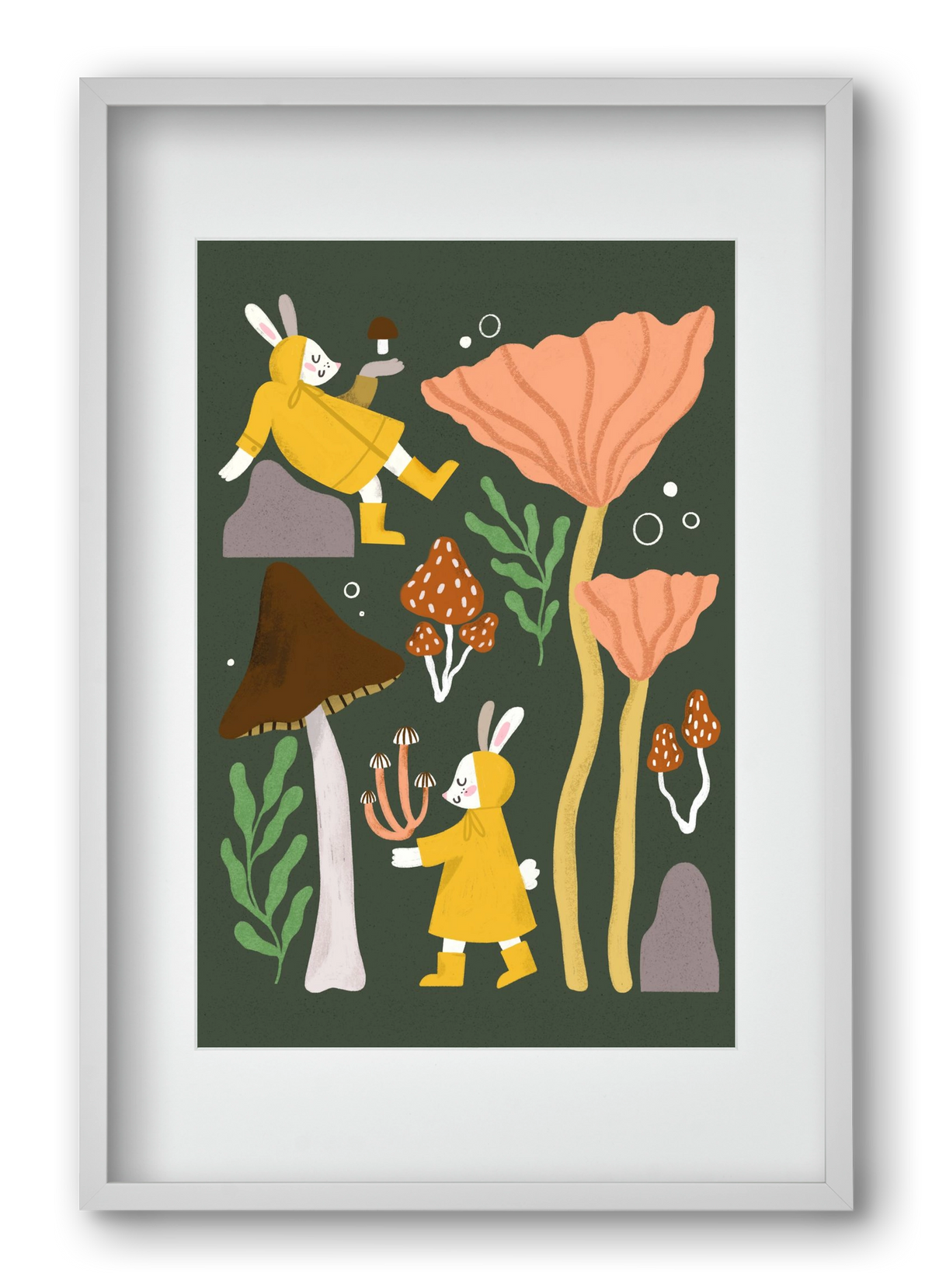 Autumn In the Forest, 40x60 cm (30x45 cm), Fehér keret, paszpartuval