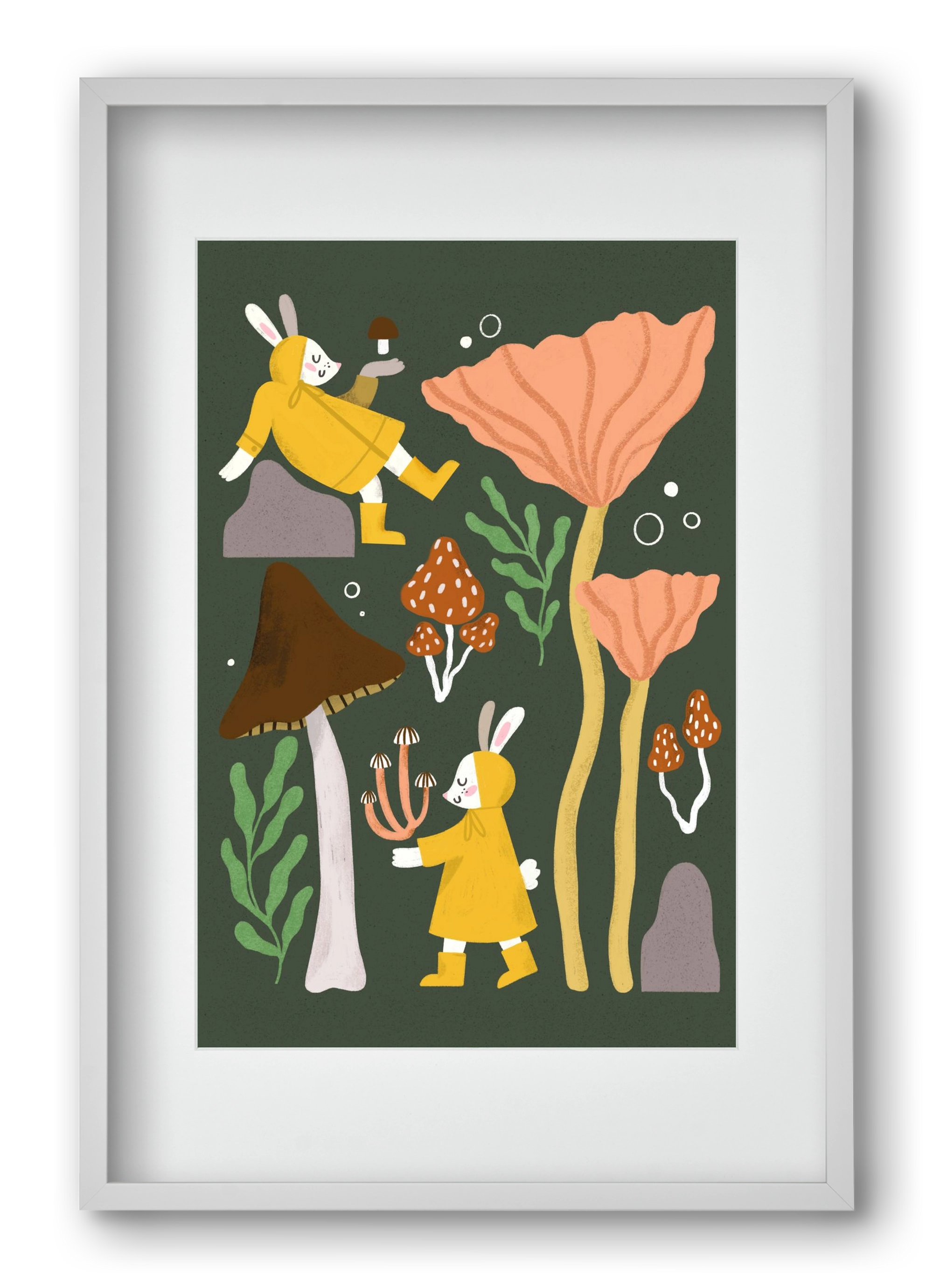 Autumn In the Forest, 40x60 cm (30x45 cm), Fehér keret, paszpartuval