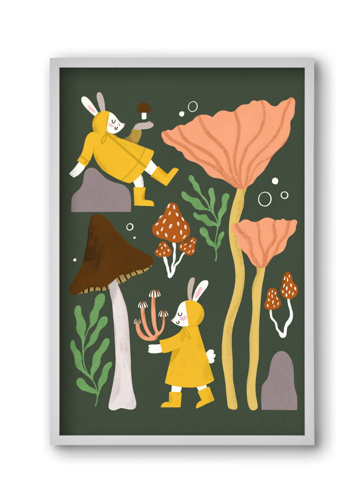 Autumn In the Forest, 30x45 cm (30x45 cm), Fehér keret