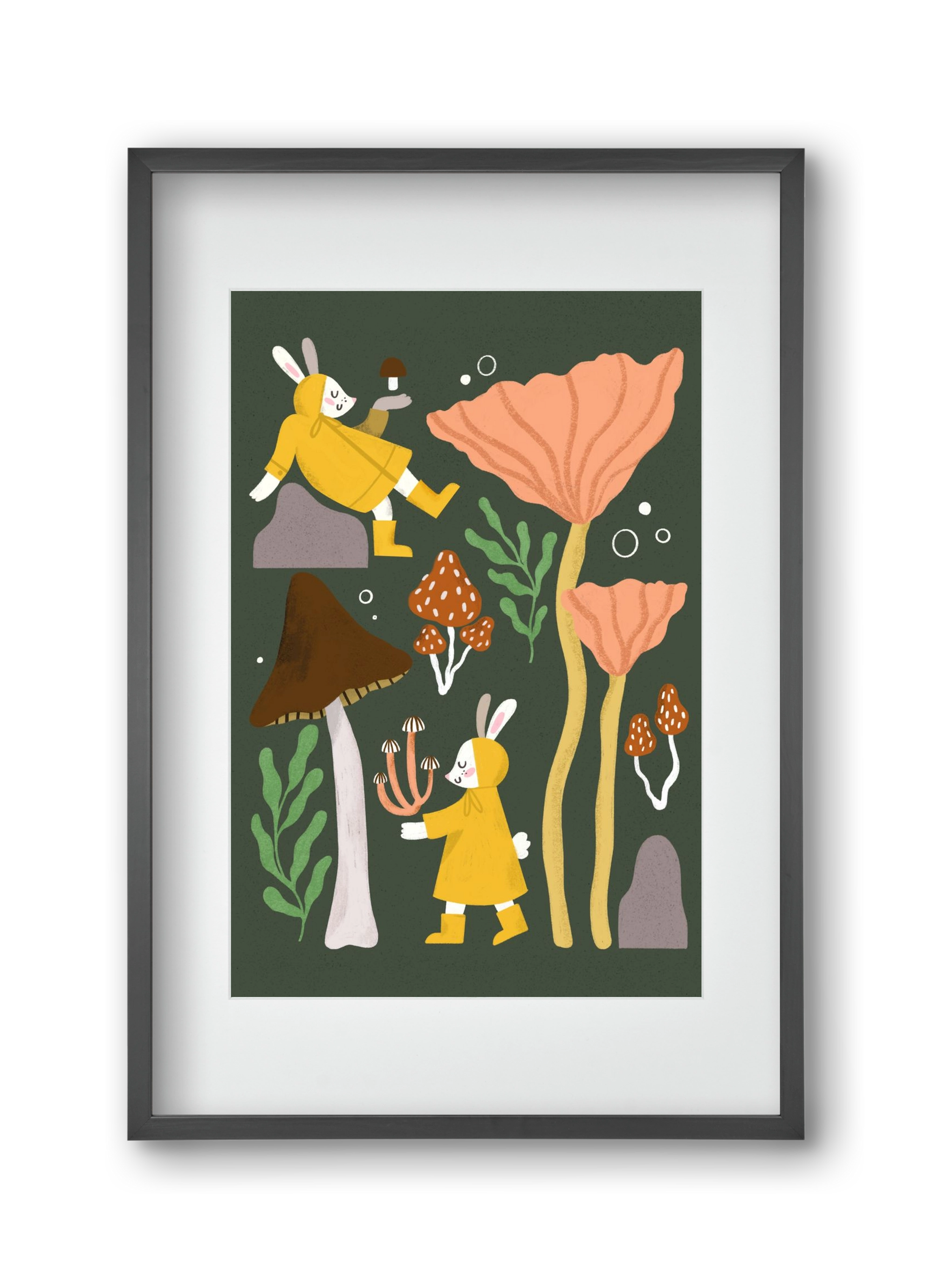 Autumn In the Forest, 30x45 cm (20x30 cm), Fekete keret, paszpartuval