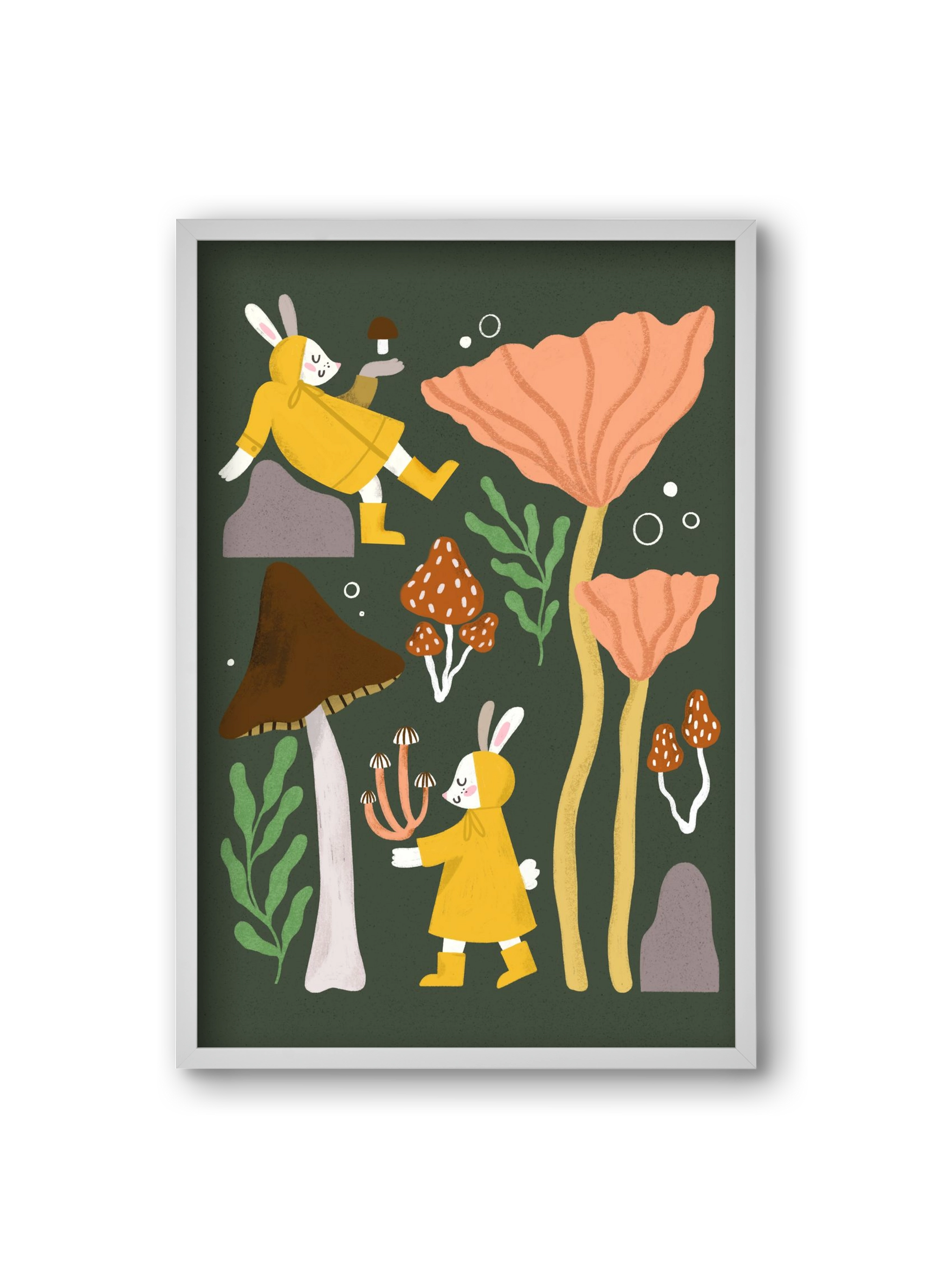 Autumn In the Forest, 20x30 cm (20x30 cm), Fehér keret